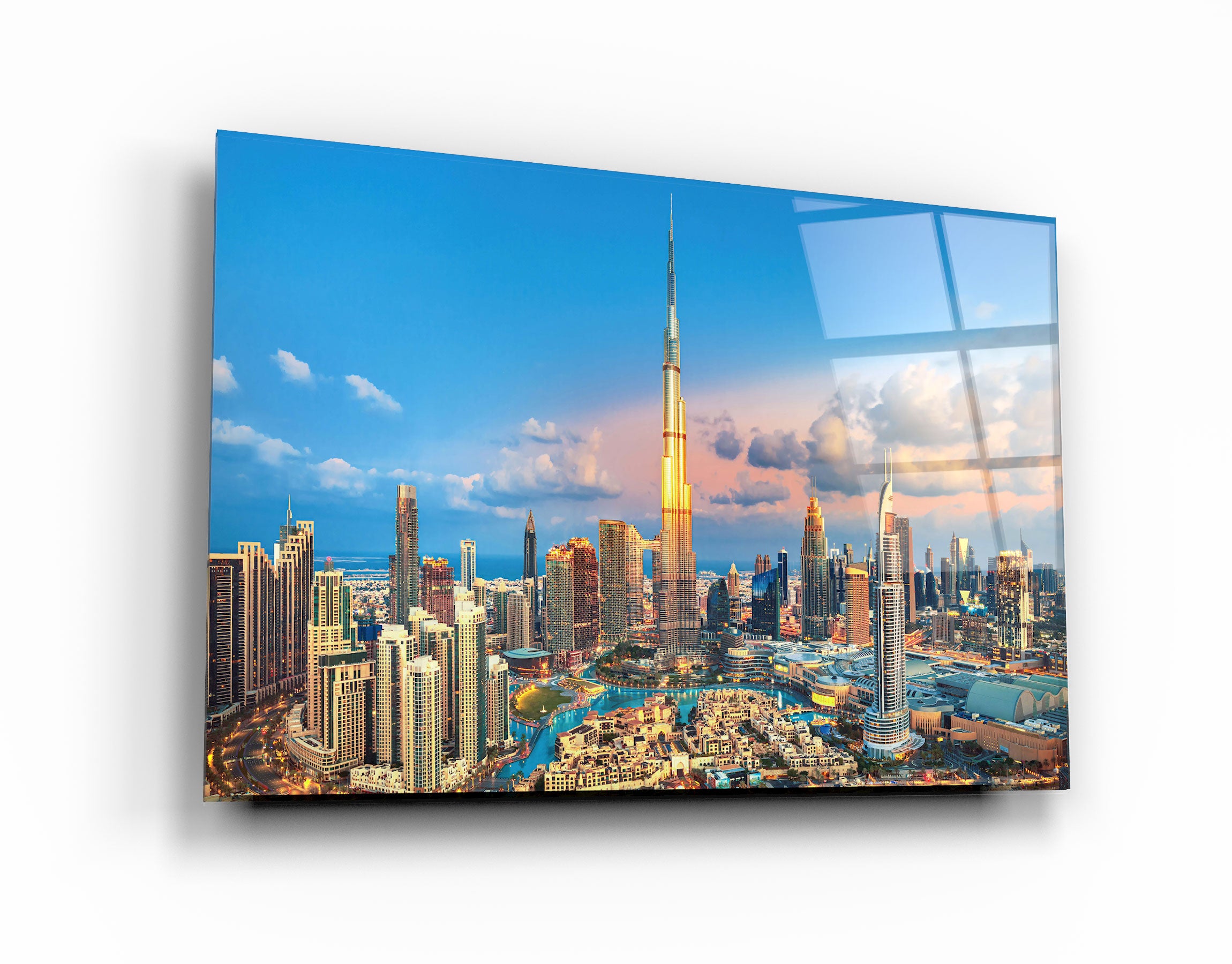 ・"Dubai Skyline - EAU"・Art mural en verre