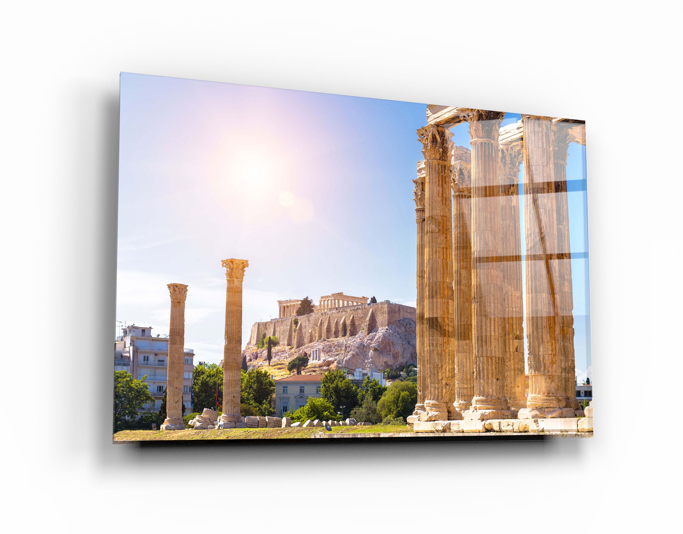 ・"Ancient City - Athens"・Glass Wall Art