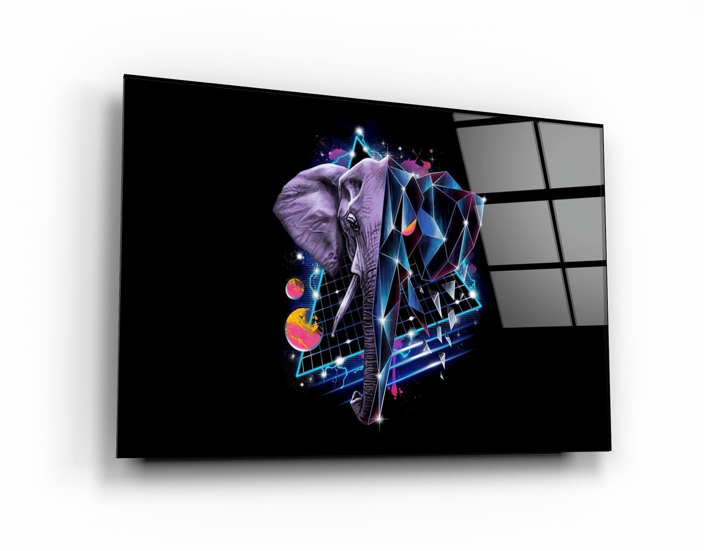 ・"Elephant Neo"・Glass Wall Art