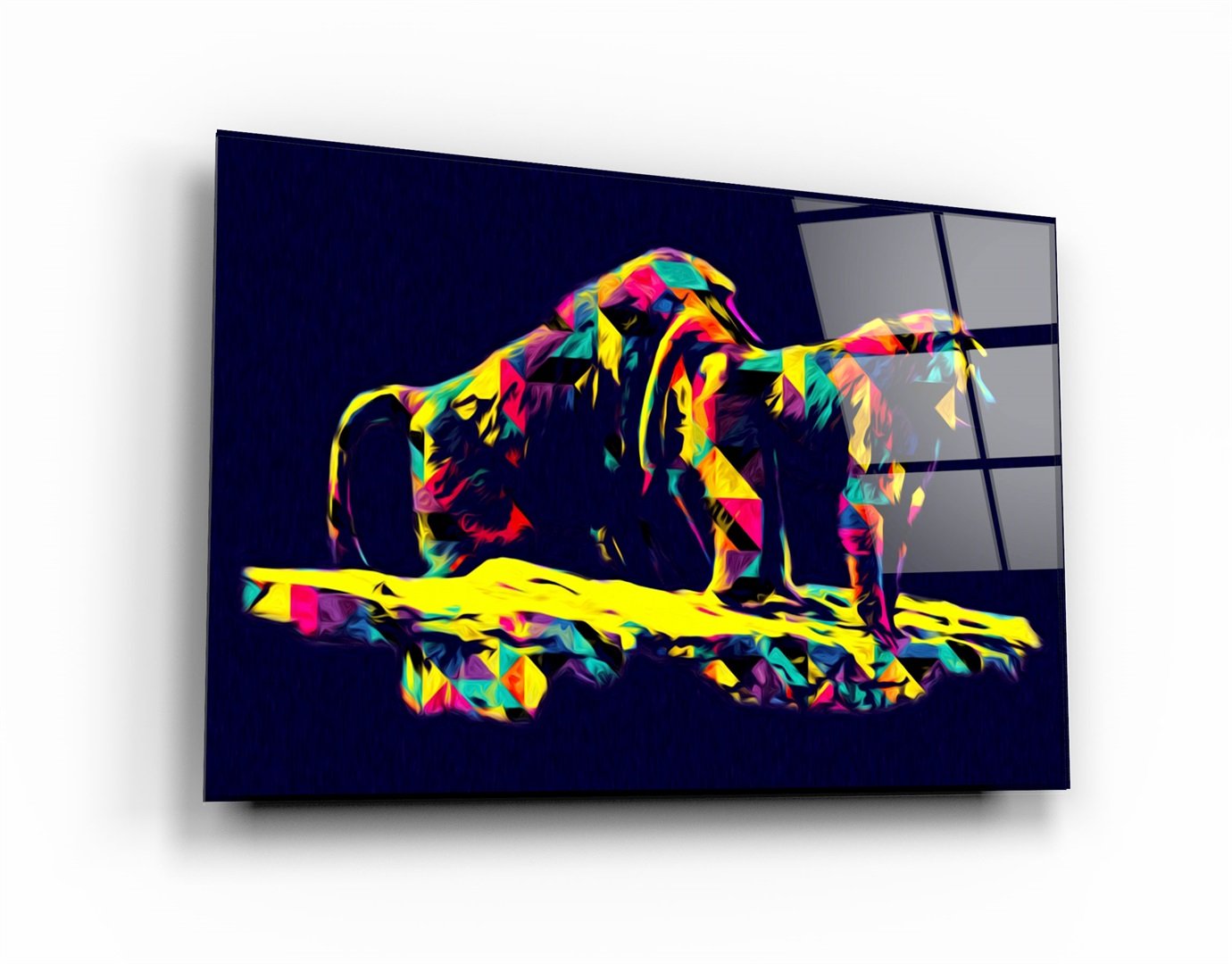 ・"Colormix Monkeys"・Glass Wall Art