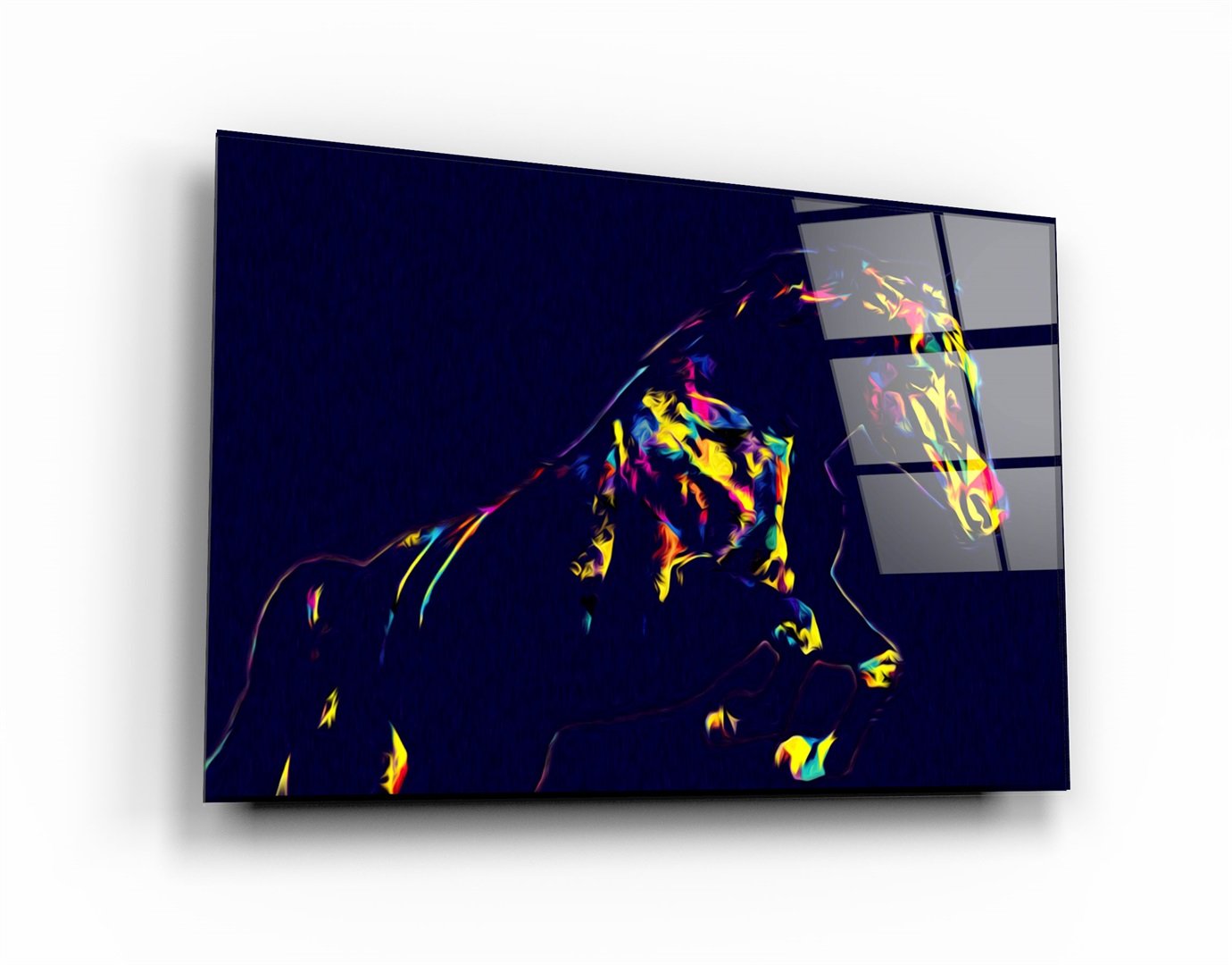 ・"Colormix Horse"・Glass Wall Art