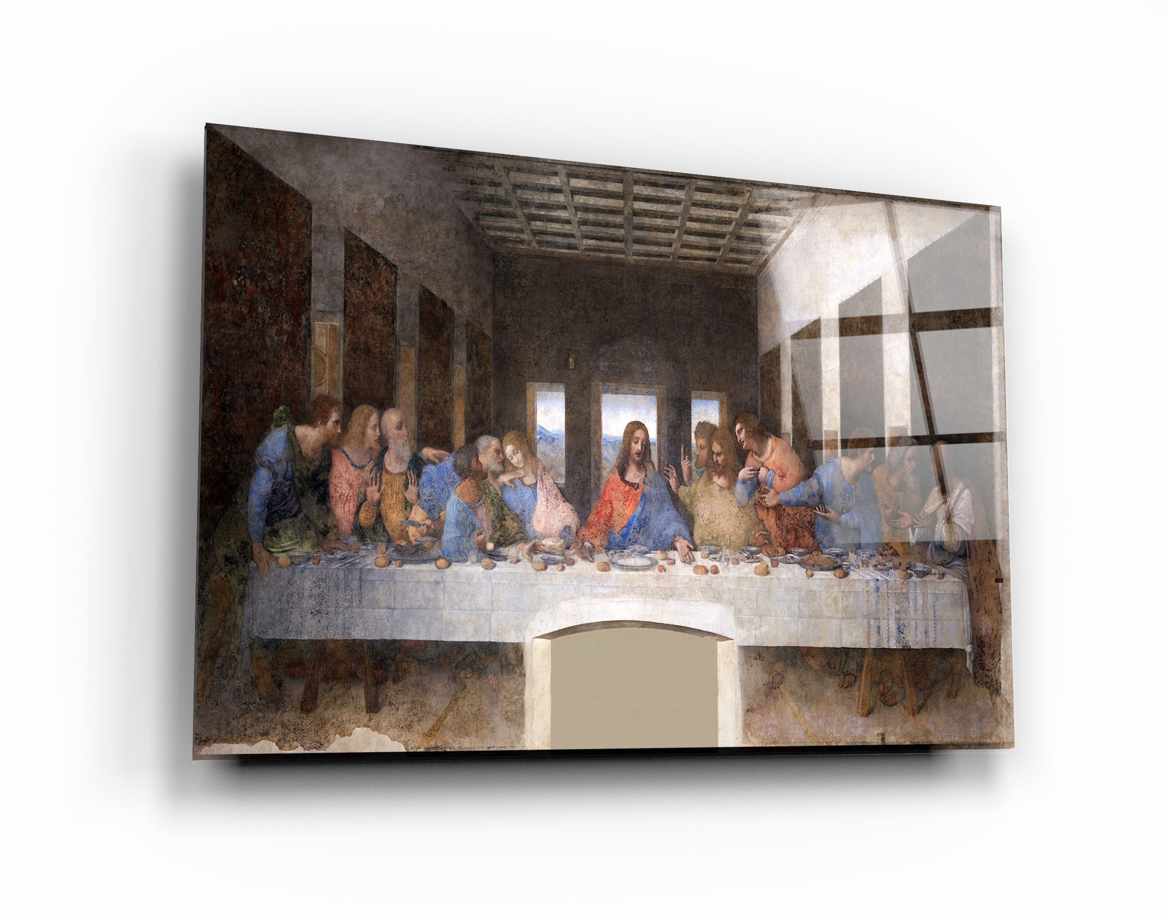・"Leonardo da Vinci's The Last Supper (1495-1498)"・Glass Wall Art