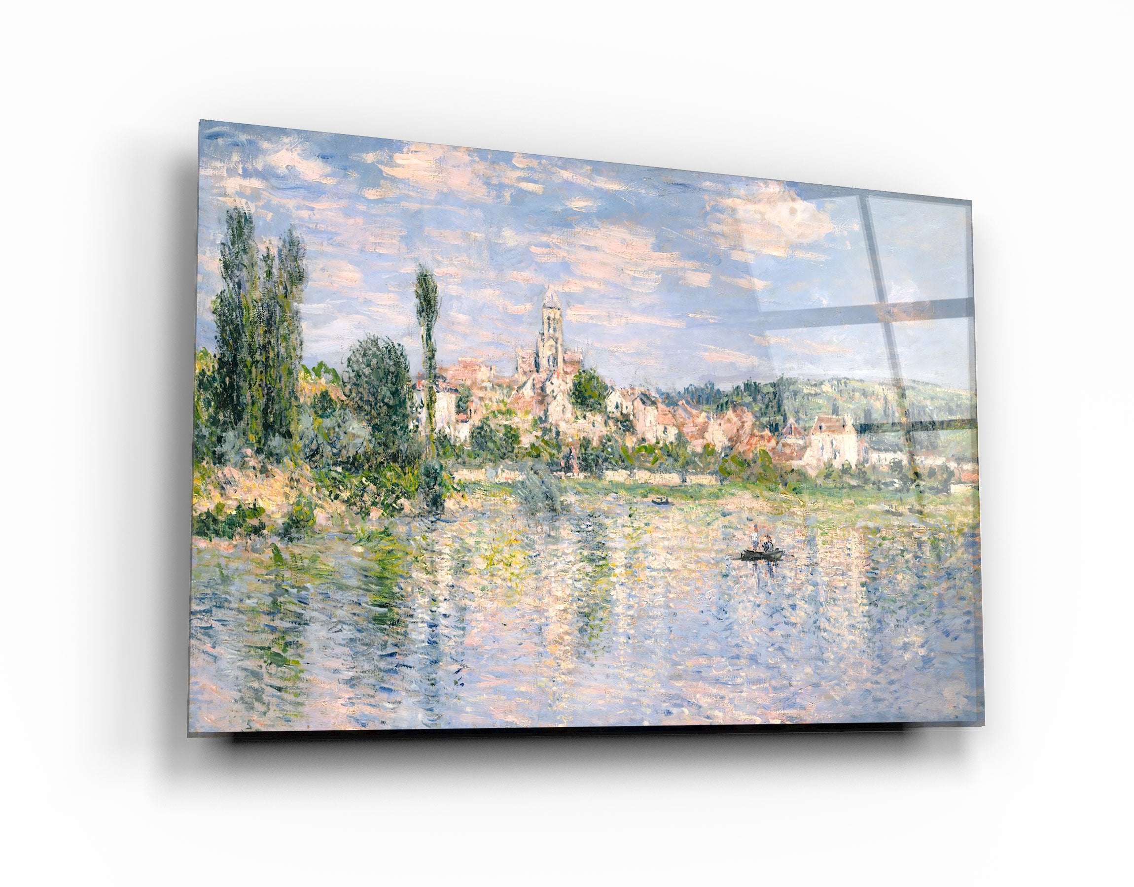 ・"Vétheuil in Summer (1880) by Claude Monet"・Glass Wall Art