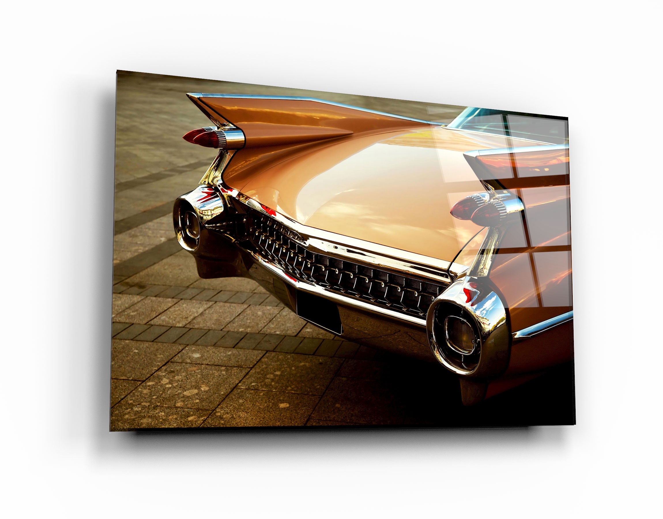 ・"Antique Car From Cuba"・Glass Wall Art