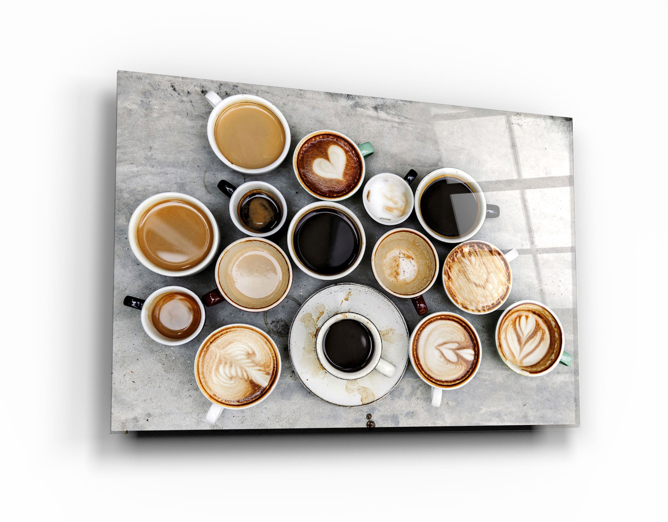 ・"Art From Coffee Mugs"・Glass Wall Art