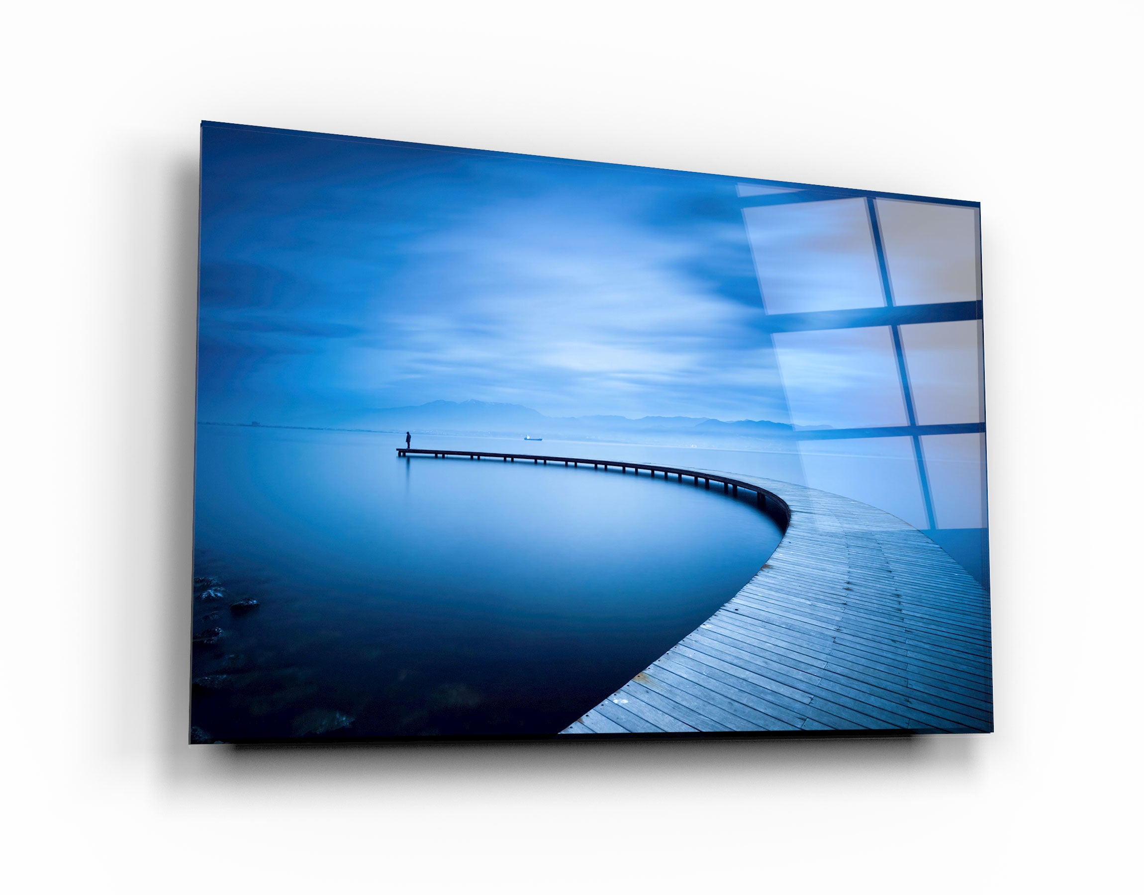 ・"The Curvy Pier"・Glass Wall Art