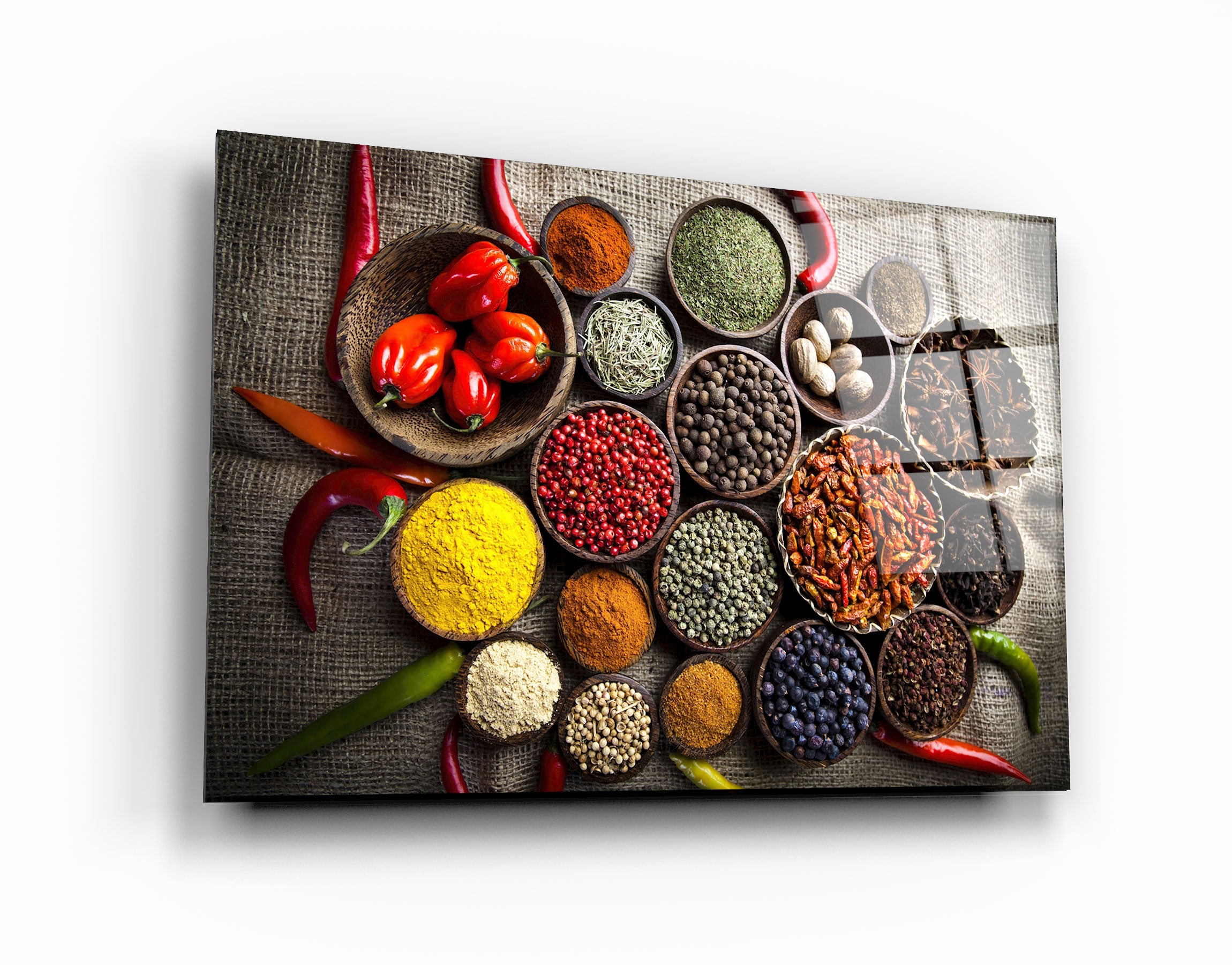 ・"Colorful Spices"・Glass Wall Art