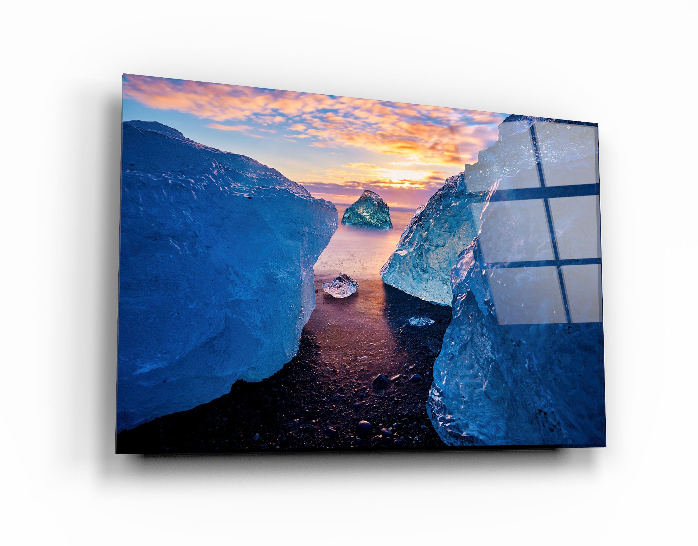 ・"Between the Glaciers"・Glass Wall Art