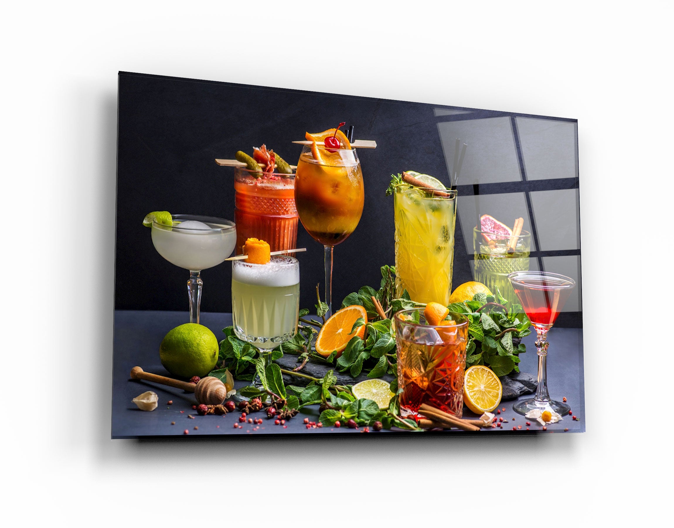 ・"Cocktails V2"・Art mural en verre