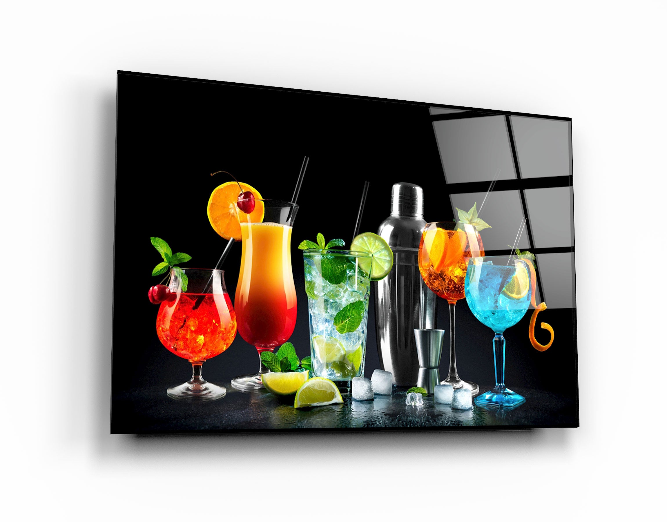 ・"Festin de cocktails"・Art mural en verre