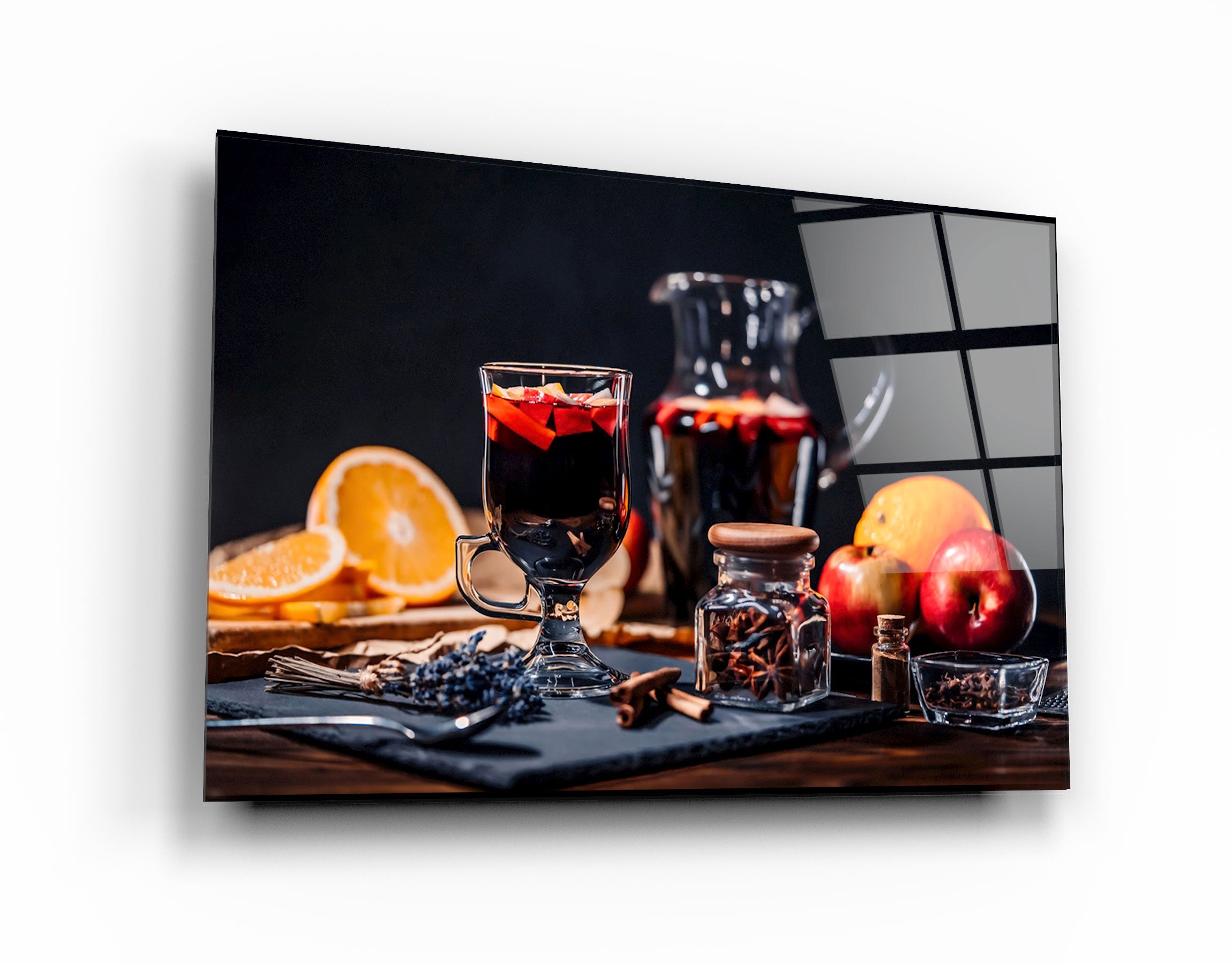 ・"A Hot Red Wine"・Glass Wall Art