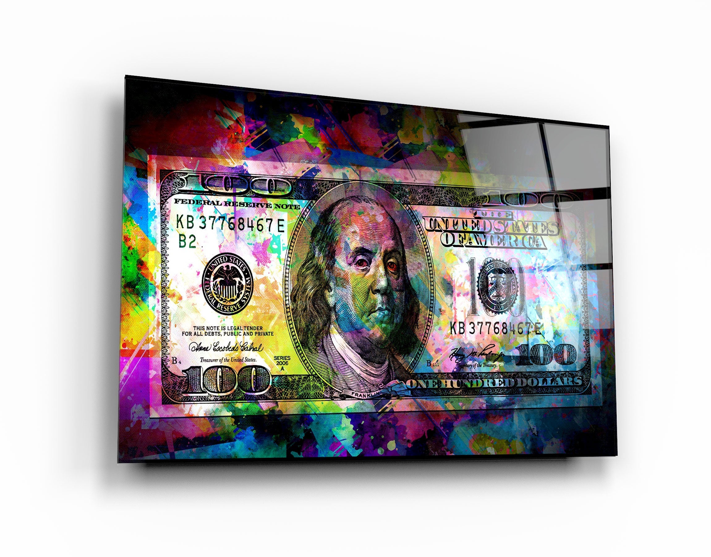 ・« Benjamin les cent dollars »・Art mural en verre