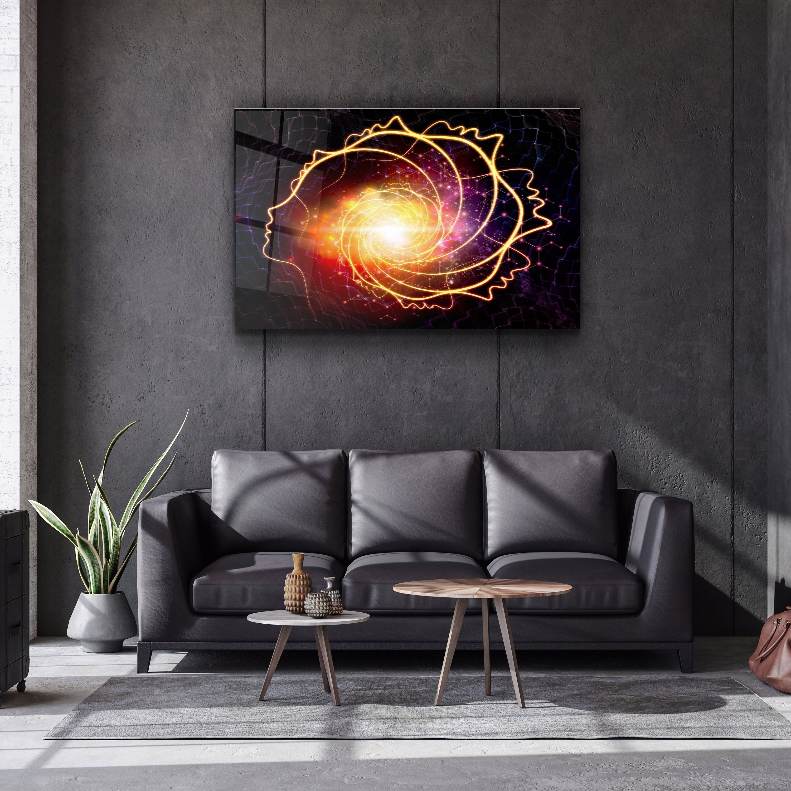 ・"Abstract Space Portrait"・Glass Wall Art