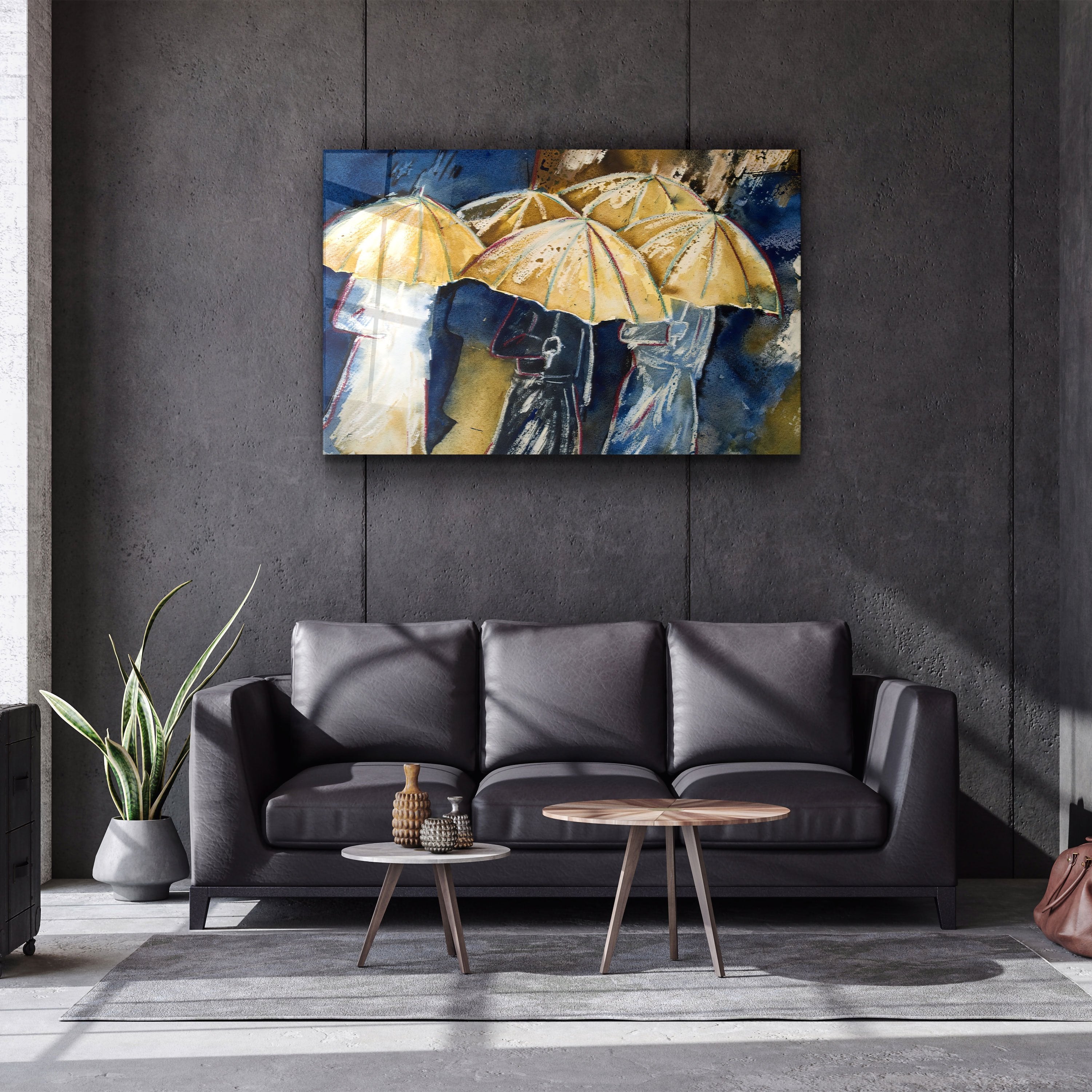 ・"Rainy Day"・Glass Wall Art