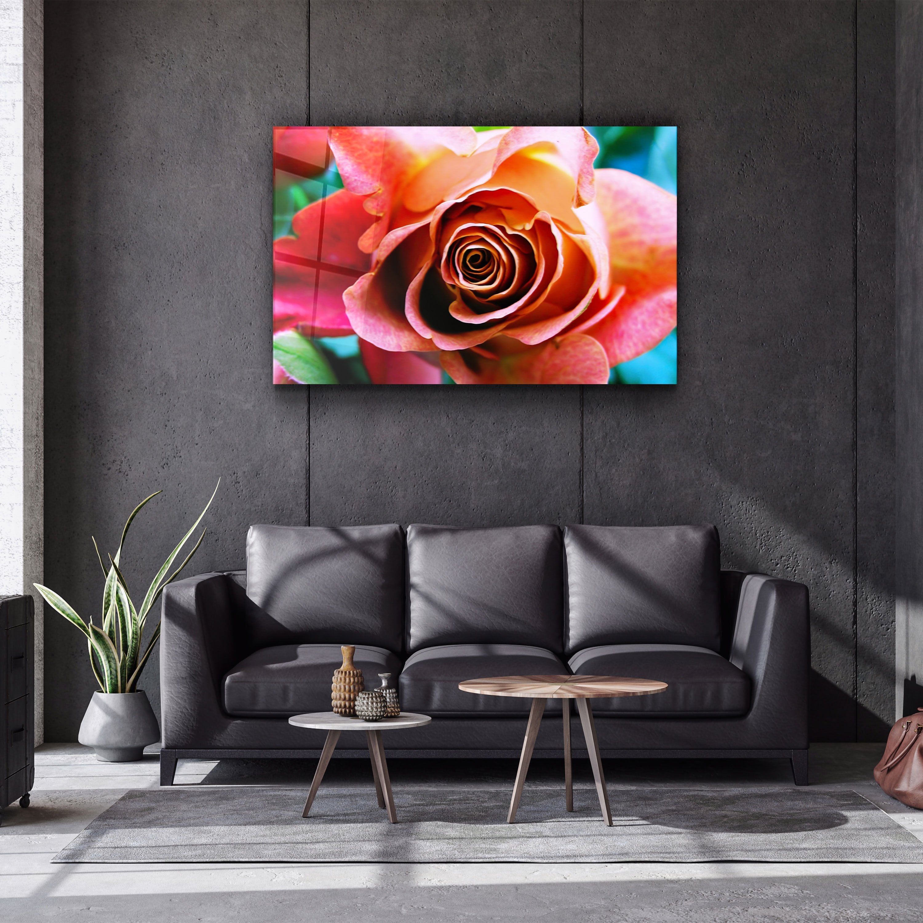 ・"Floribunda Rose"・Glass Wall Art