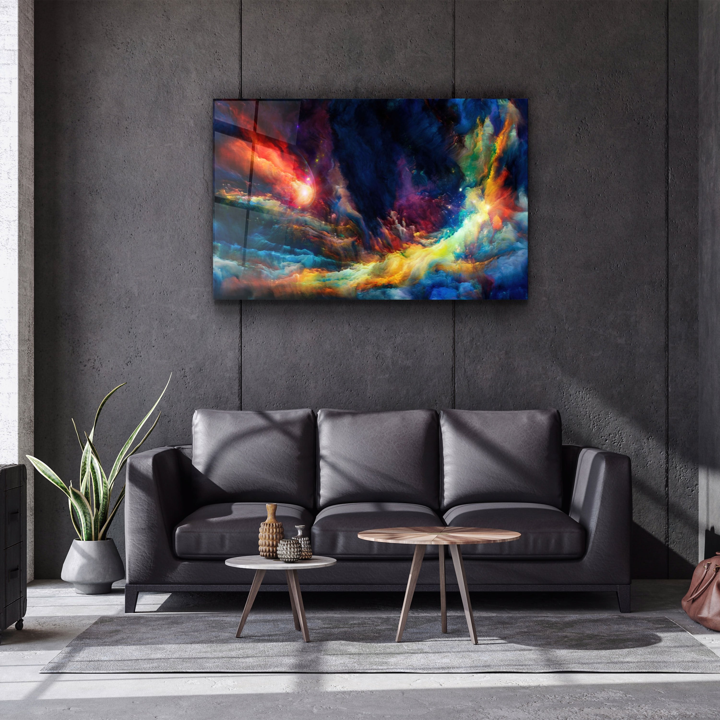 ・"Riot Of Colors"・Glass Wall Art