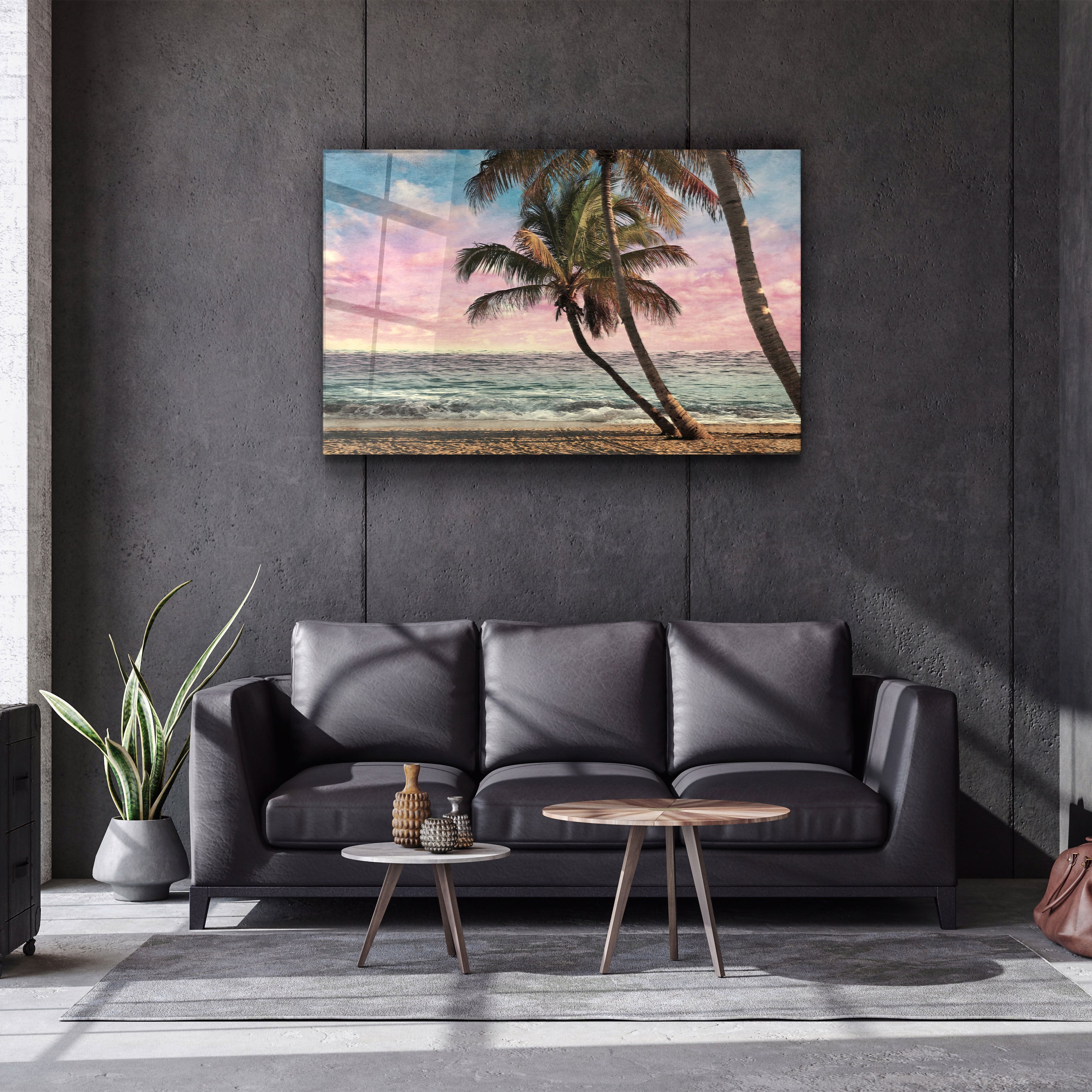 ・"Oil Painting Of The Tropical"・Glass Wall Art