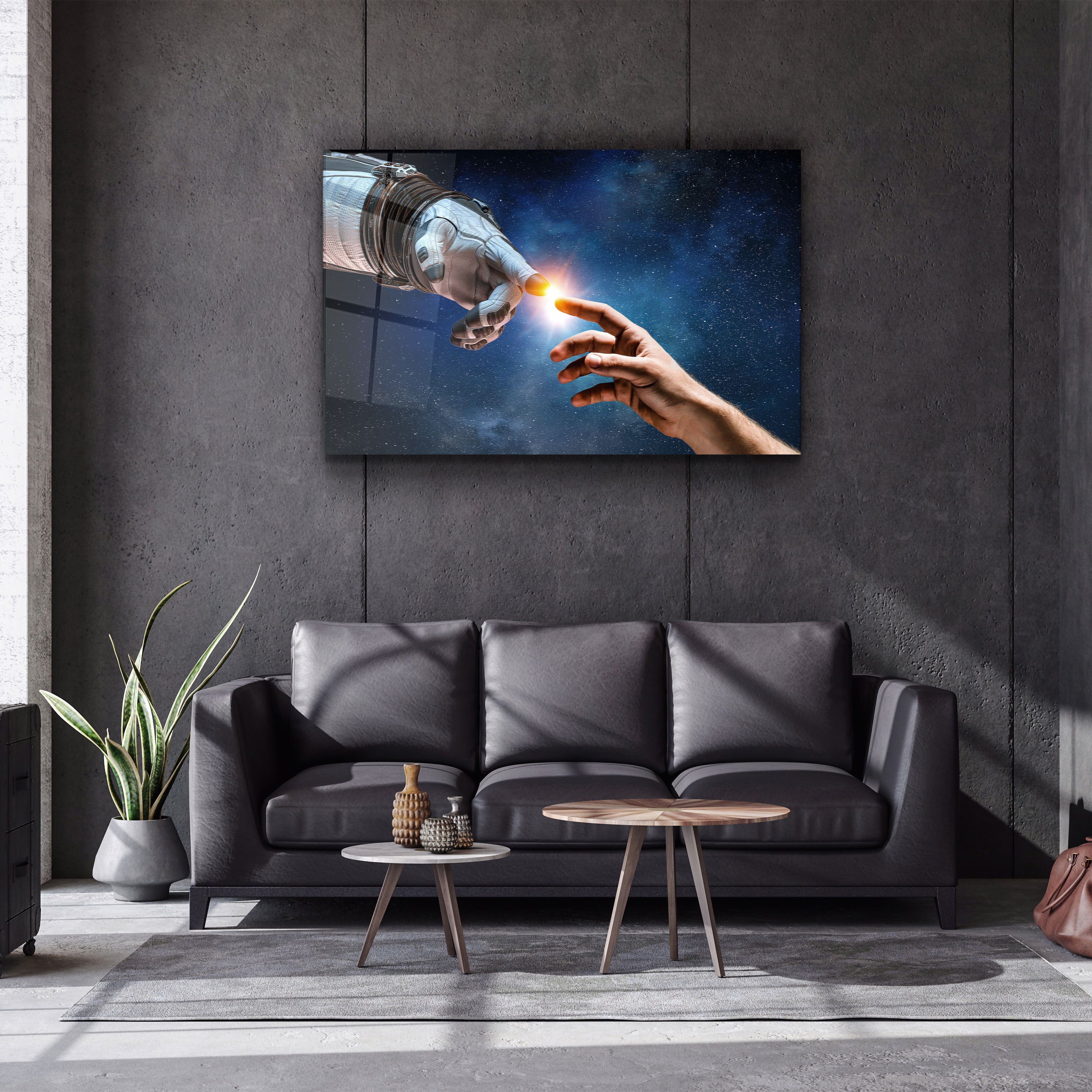 ・"Création d'astronautes"・Art mural en verre