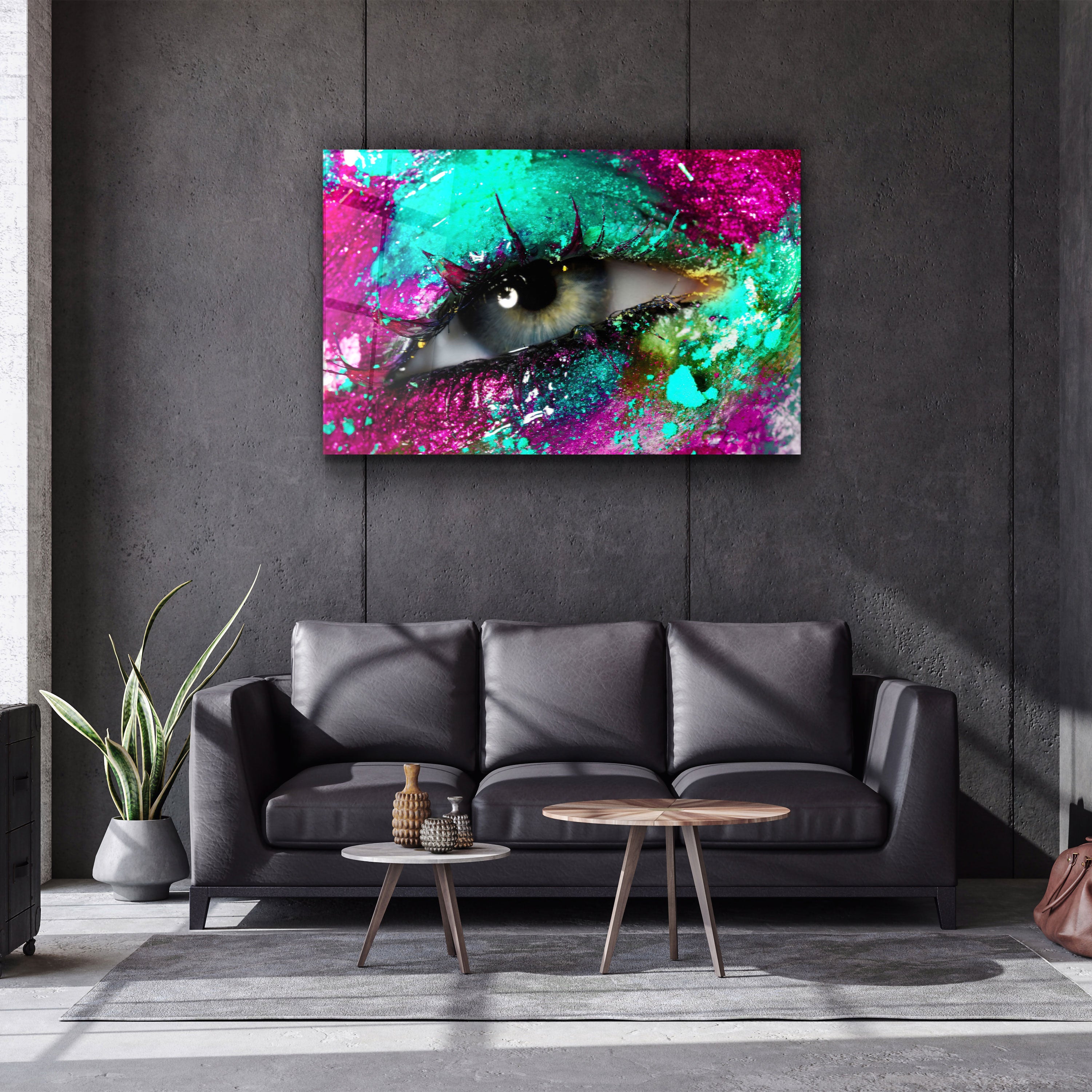 ・"Eye In Colors V1"・Glass Wall Art