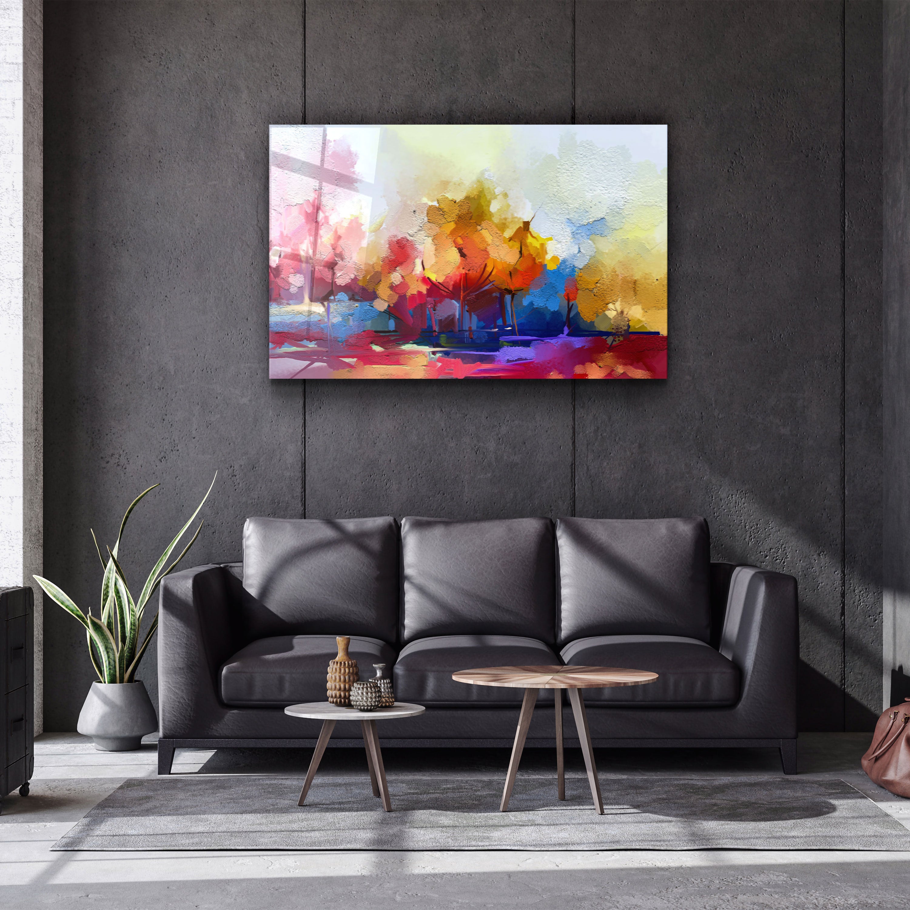 ・"Abstract Oil Painting"・Glass Wall Art