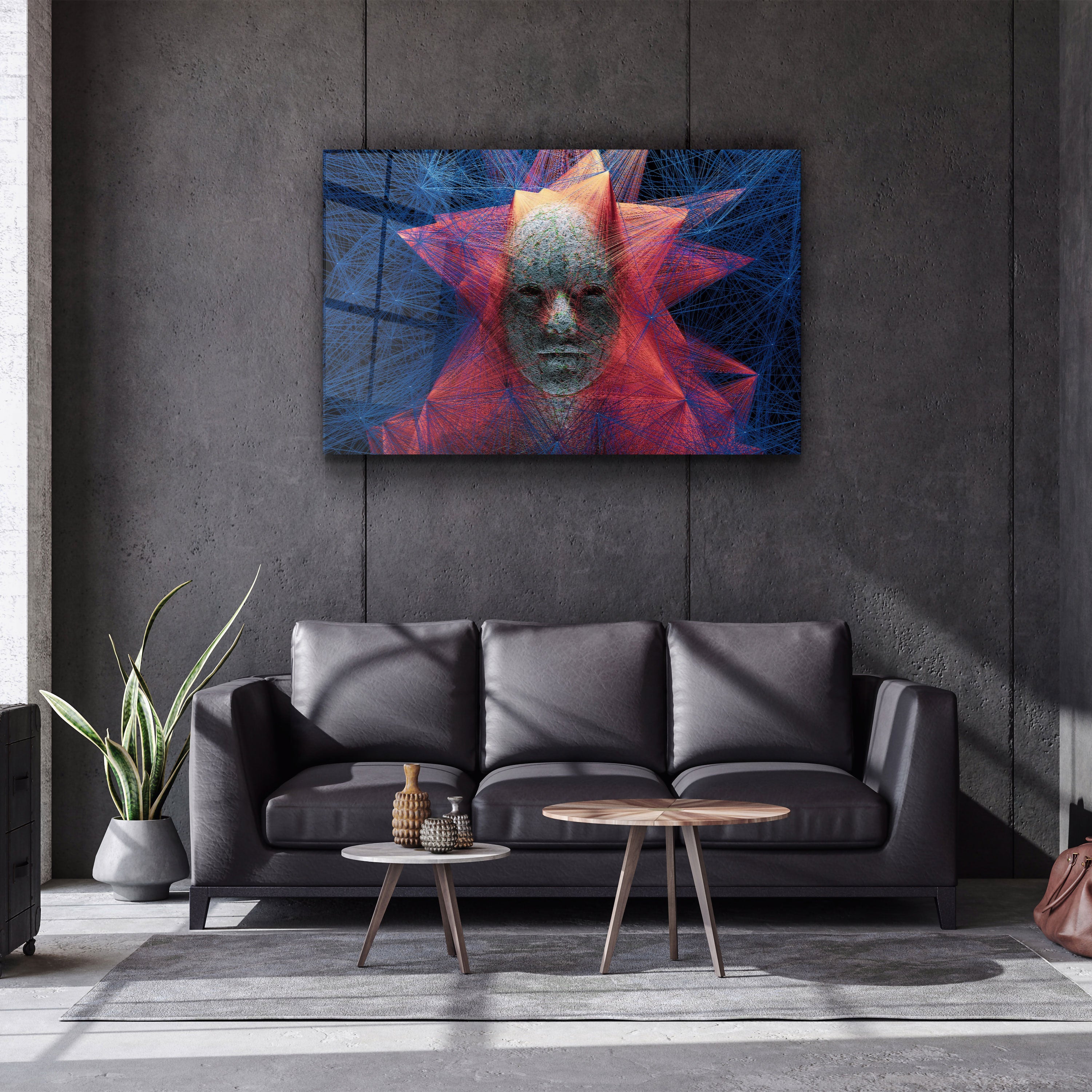 ・"The Rope Face V1"・Art mural en verre