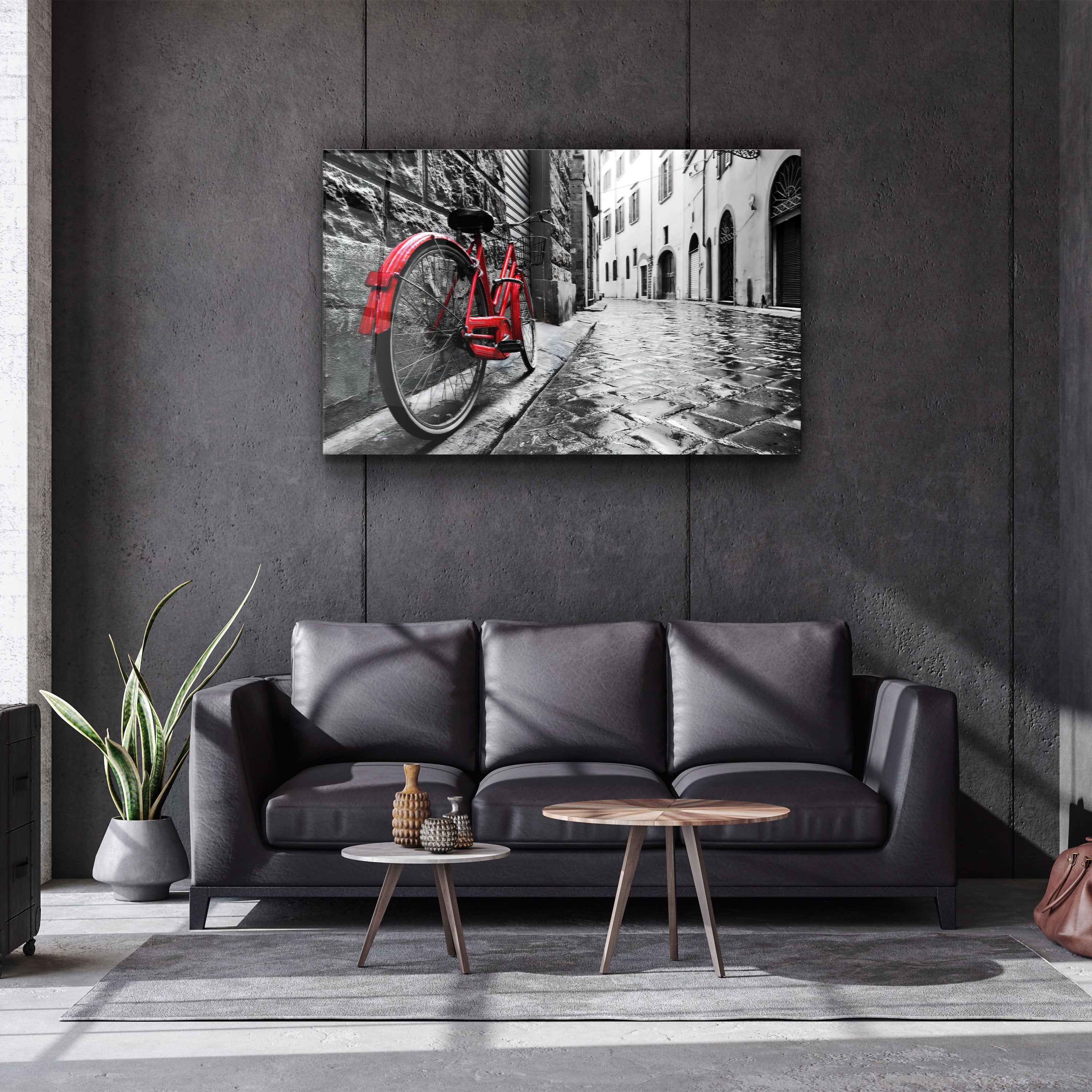 ・"The Red Bike"・GLASS WALL ART