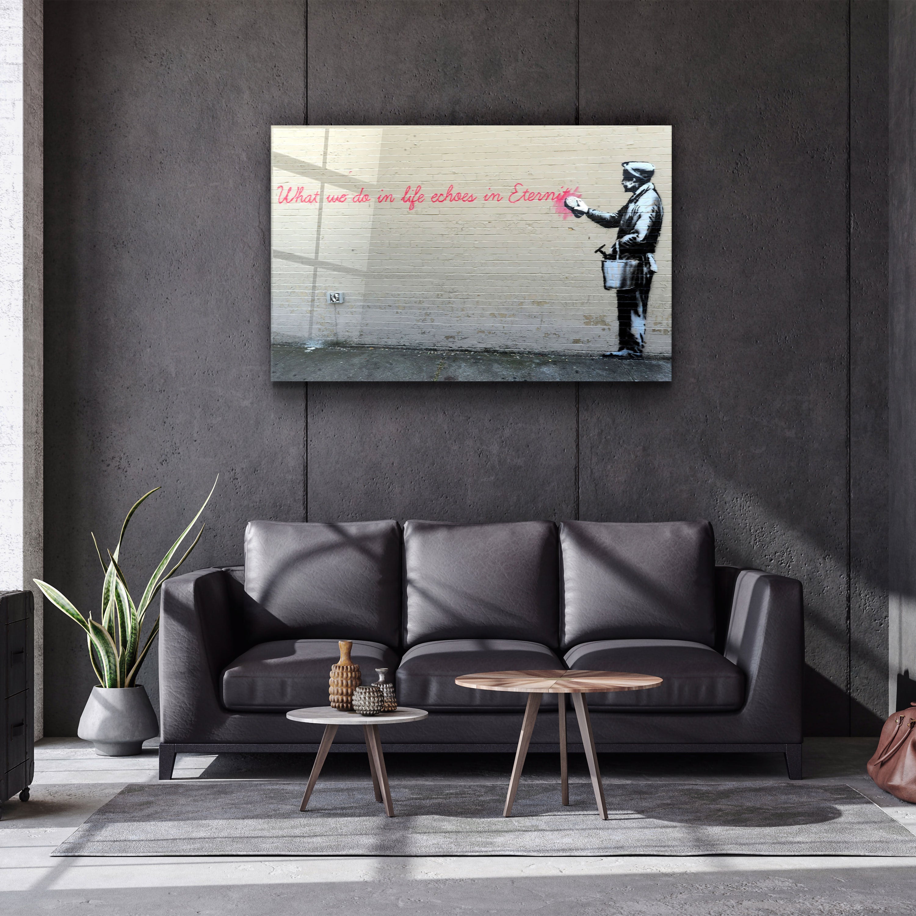 ・"Banksy - Eternity"・Glass Wall Art