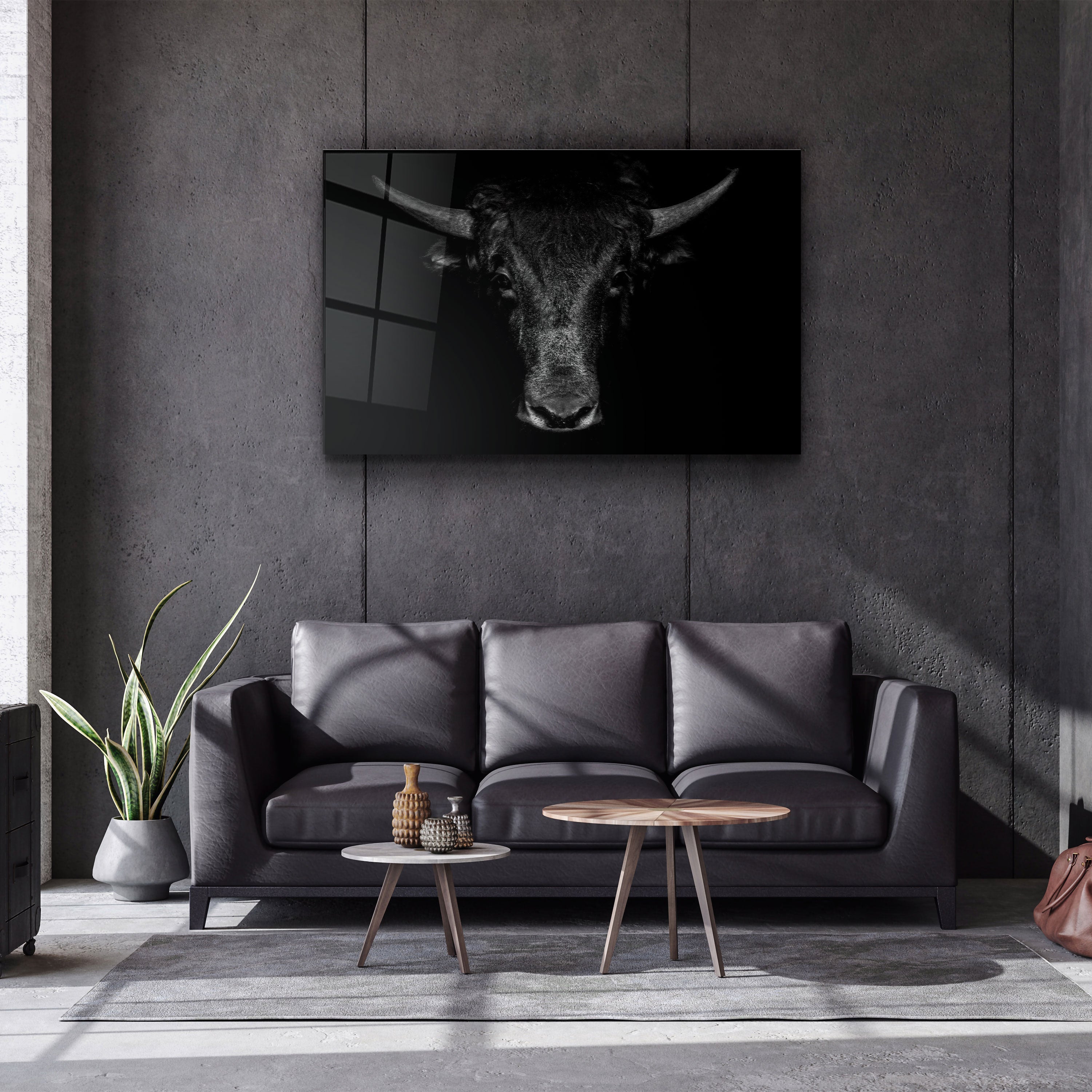 ・"The Bull"・Glass Wall Art