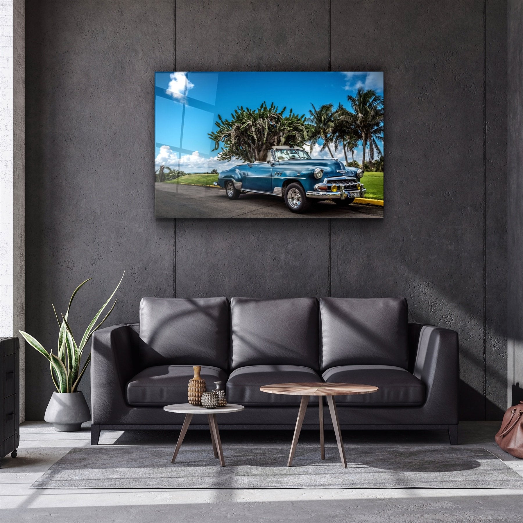 ・"Classic Car"・Glass Wall Art