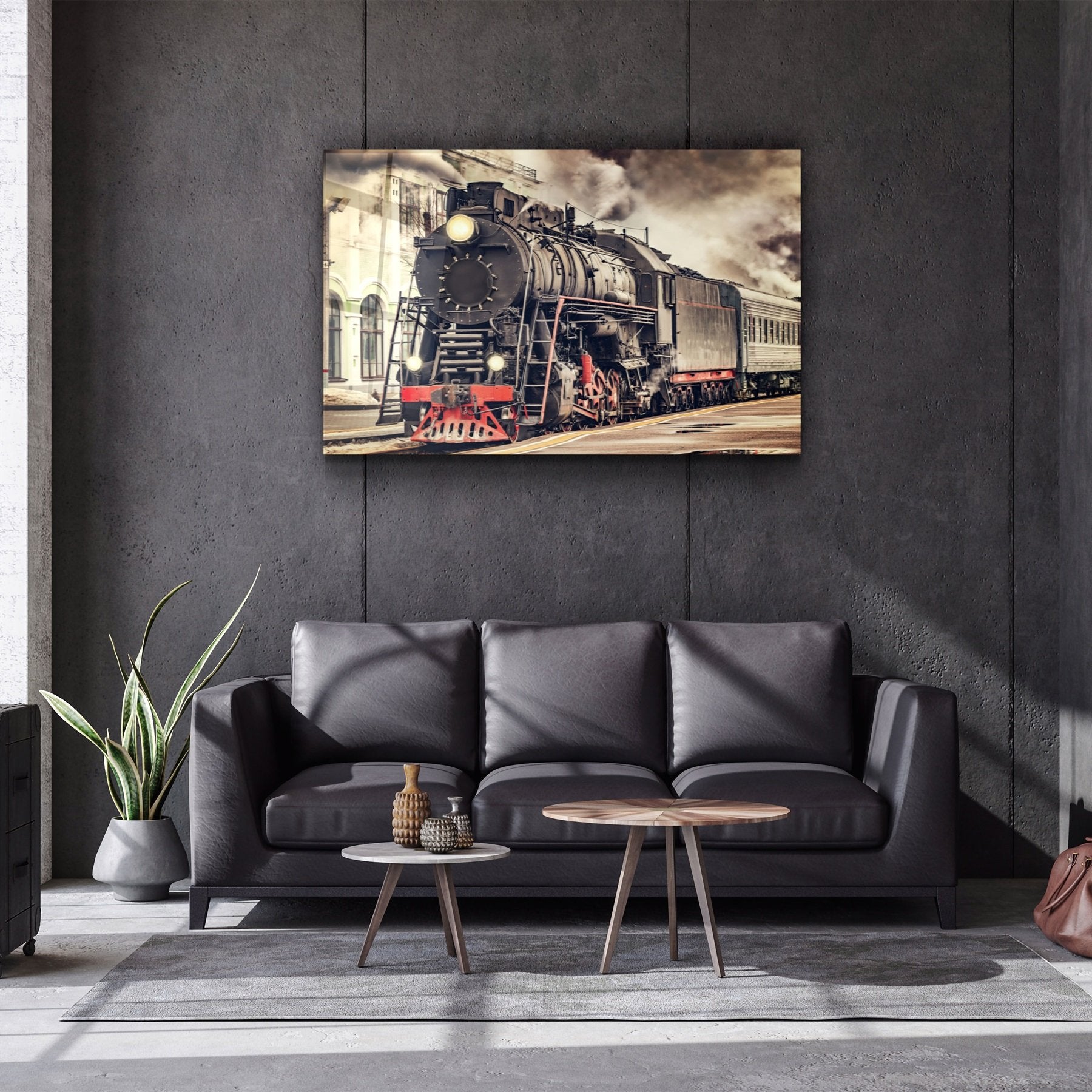 ・"Train"・Glass Wall Art