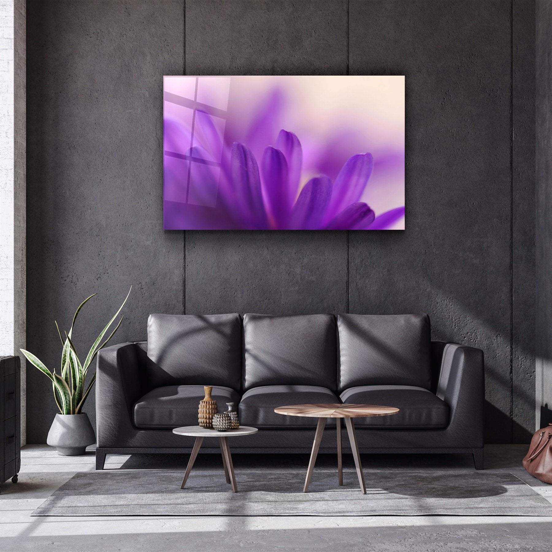 ・"Fleur"・Art mural en verre