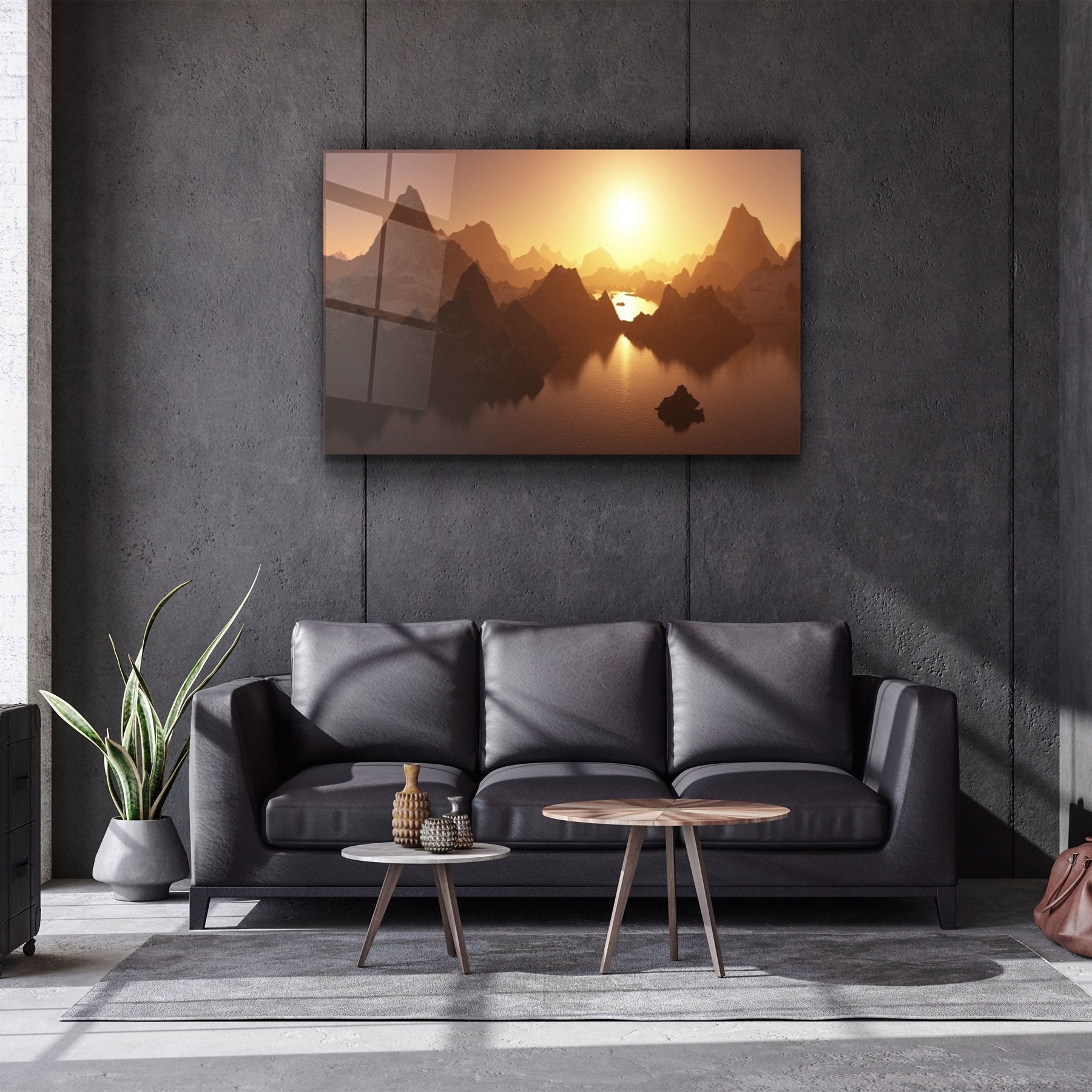 ・"Montagne"・Art mural en verre