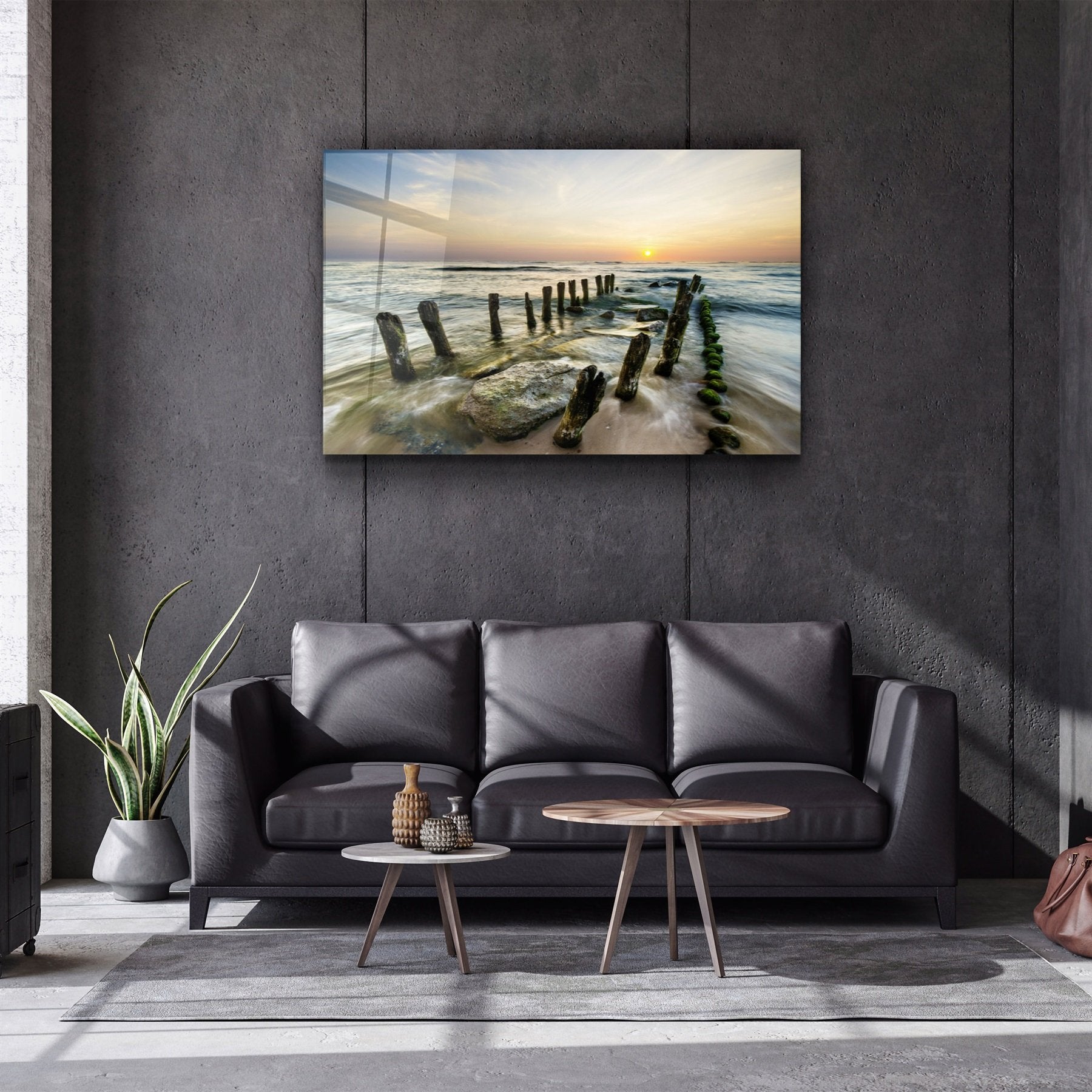 ・"Pier Ruin"・Glass Wall Art