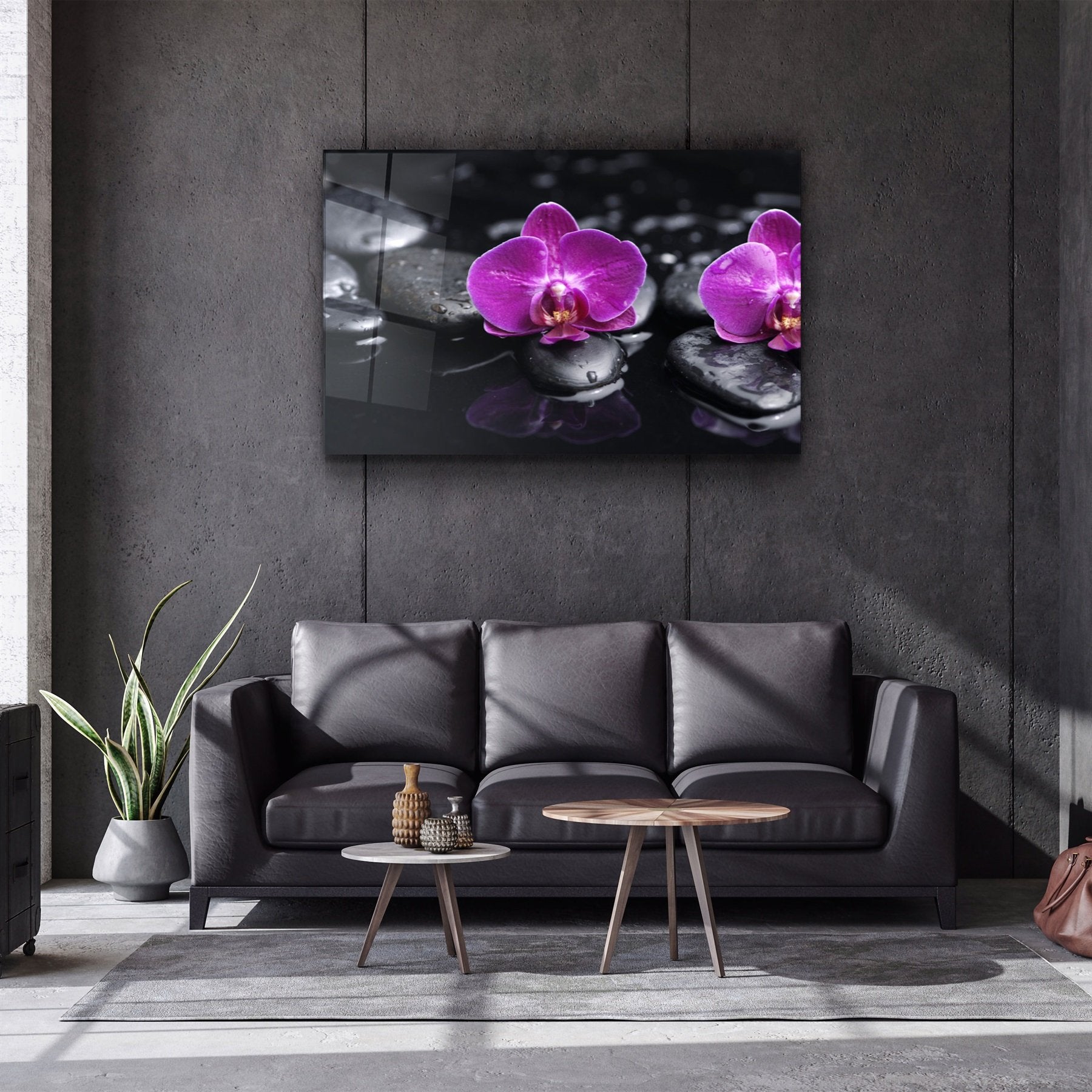 ・"Orchidée"・Art mural en verre