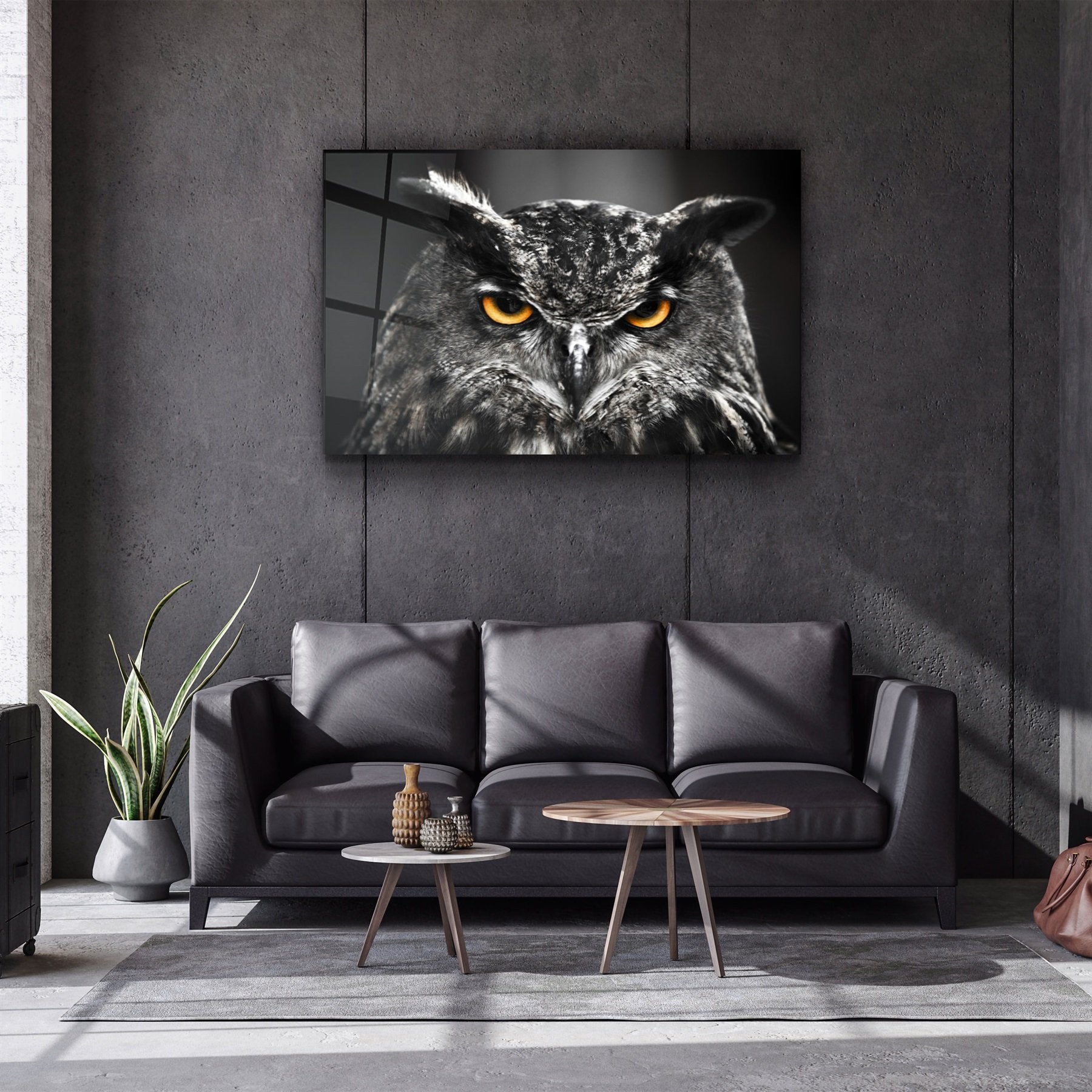 ・"Owl"・Glass Wall Art