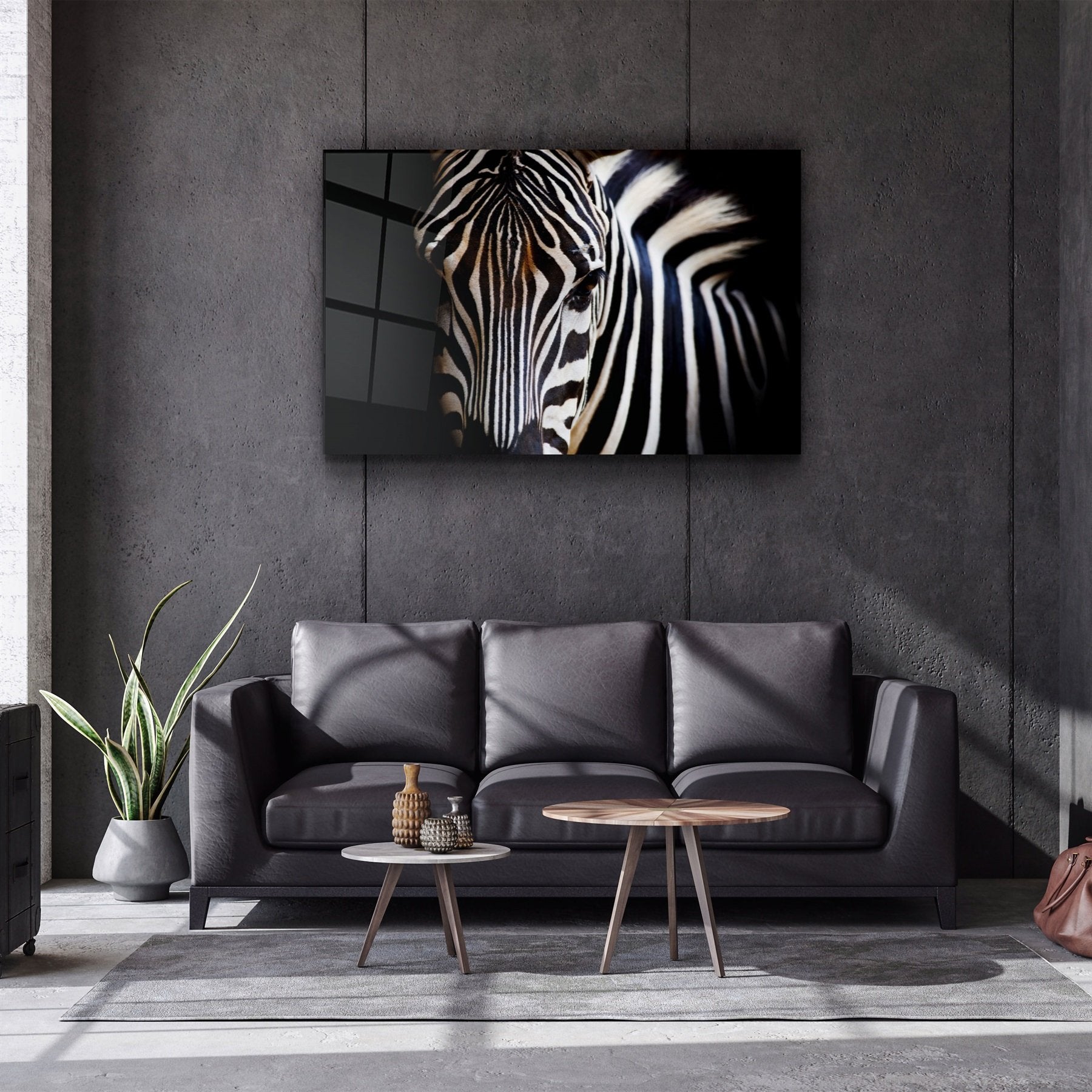 ・"Zebra"・Glass Wall Art