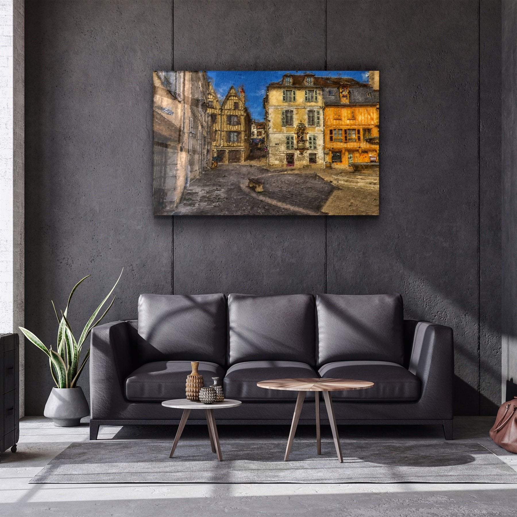 ・"Medieval Square"・Glass Wall Art