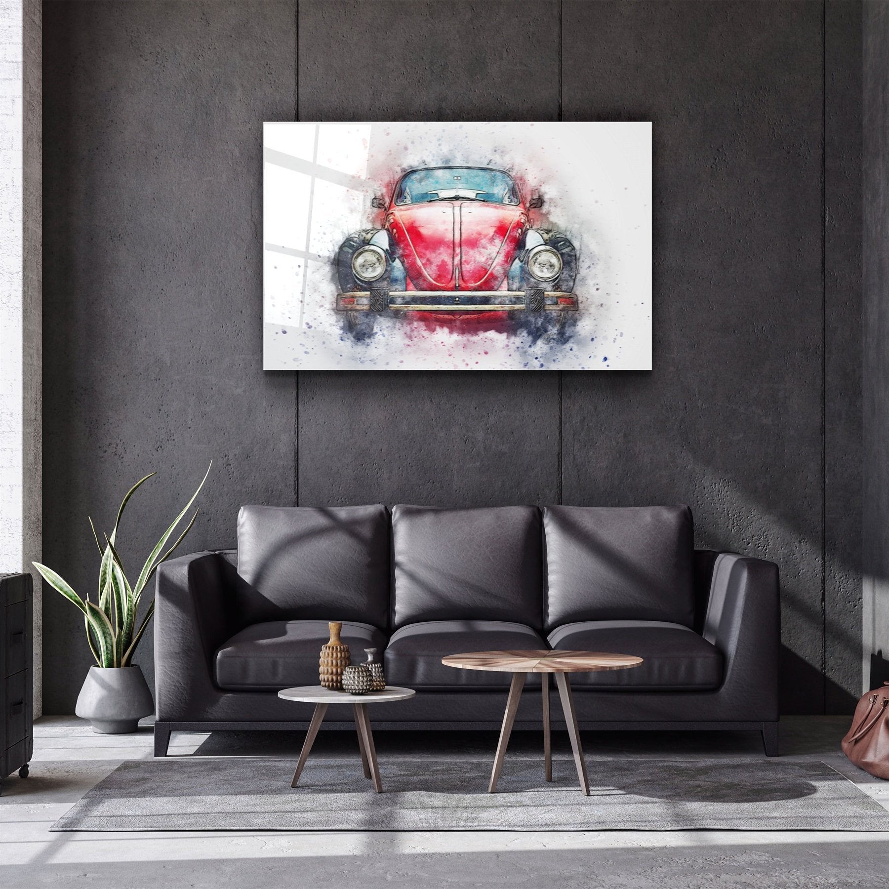 ・"The Car"・Glass Wall Art