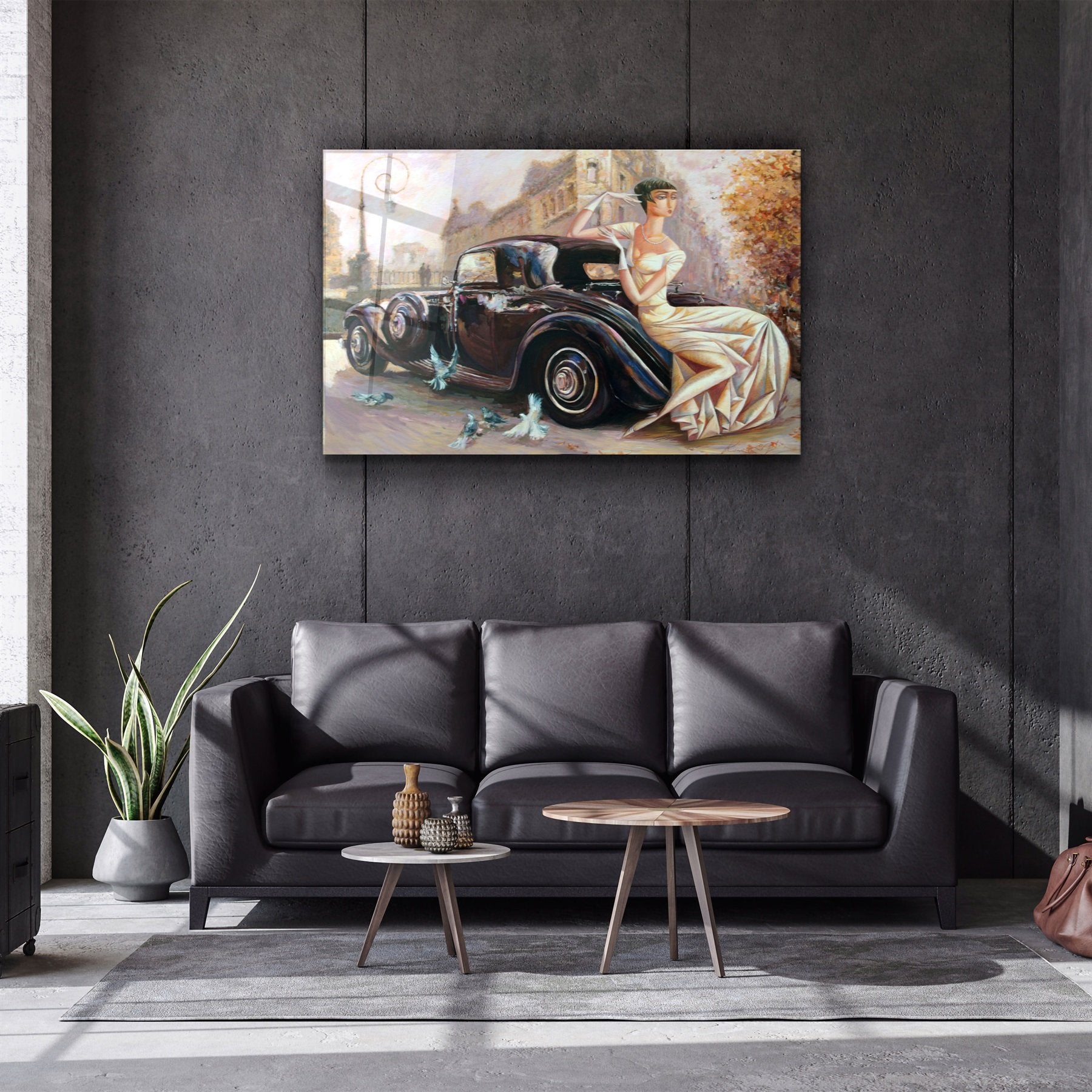 ・"Voiture Bridda"・Art mural en verre