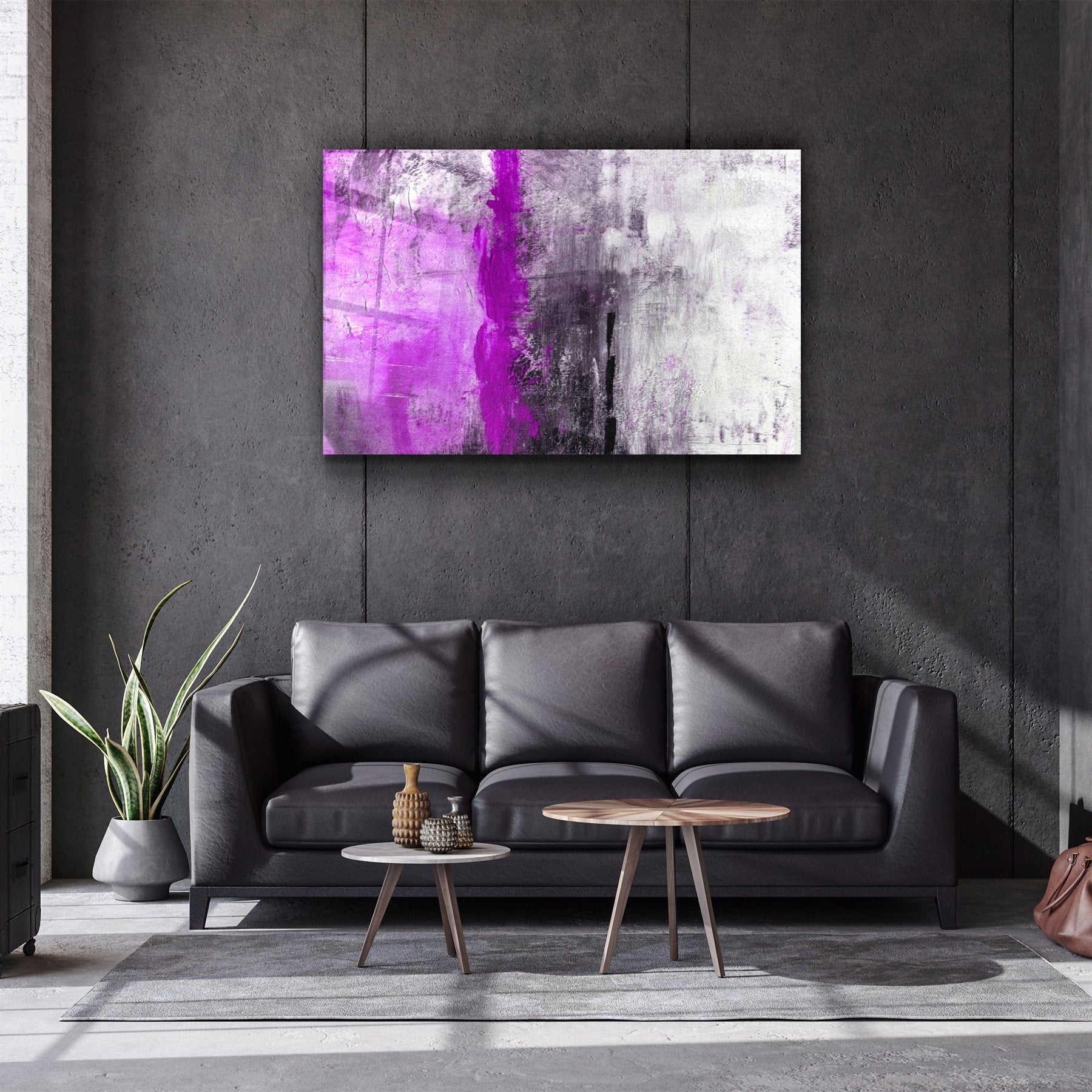 ・"Abstract Purple Pattern"・Glass Wall Art