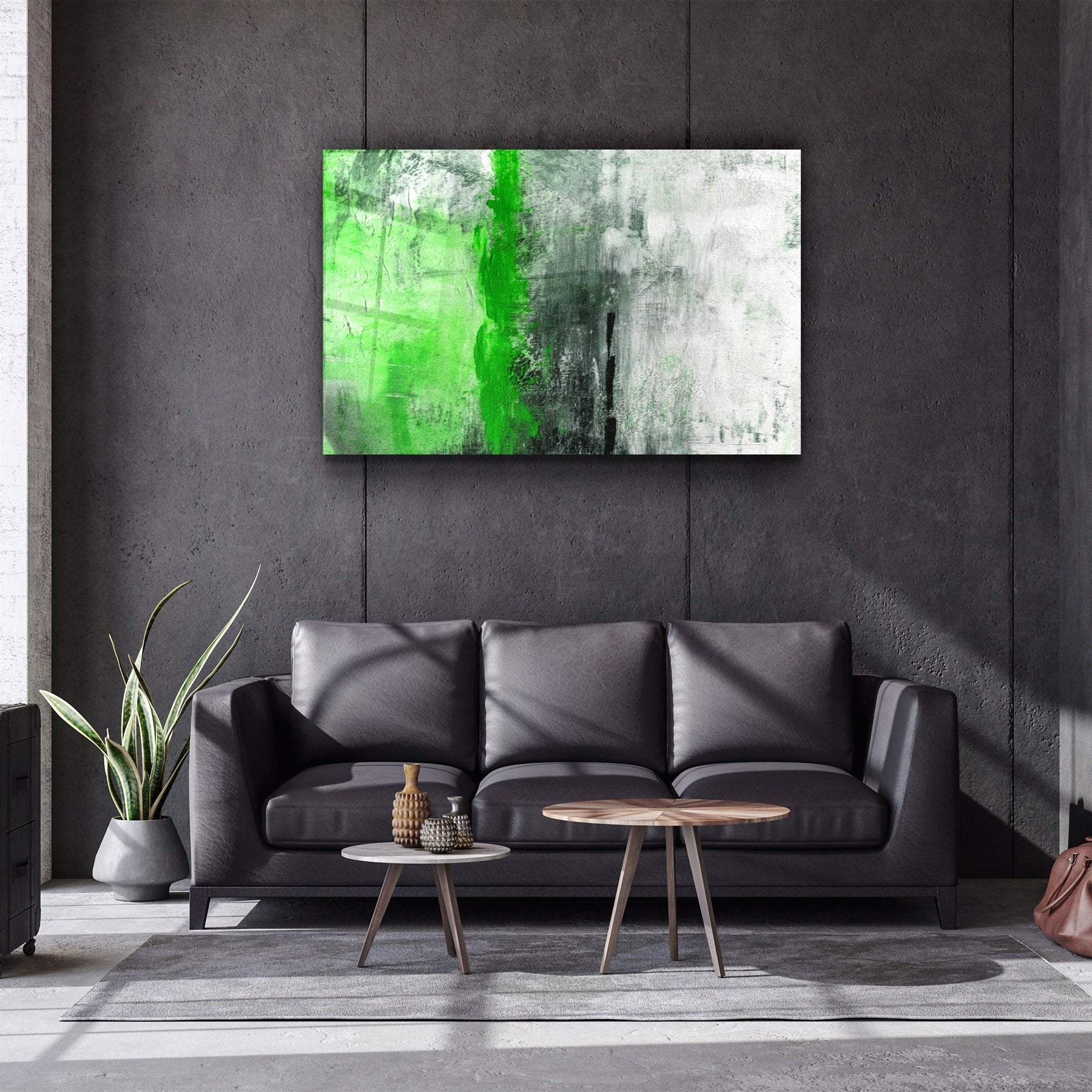 ・"Abstract Green Pattern"・Glass Wall Art