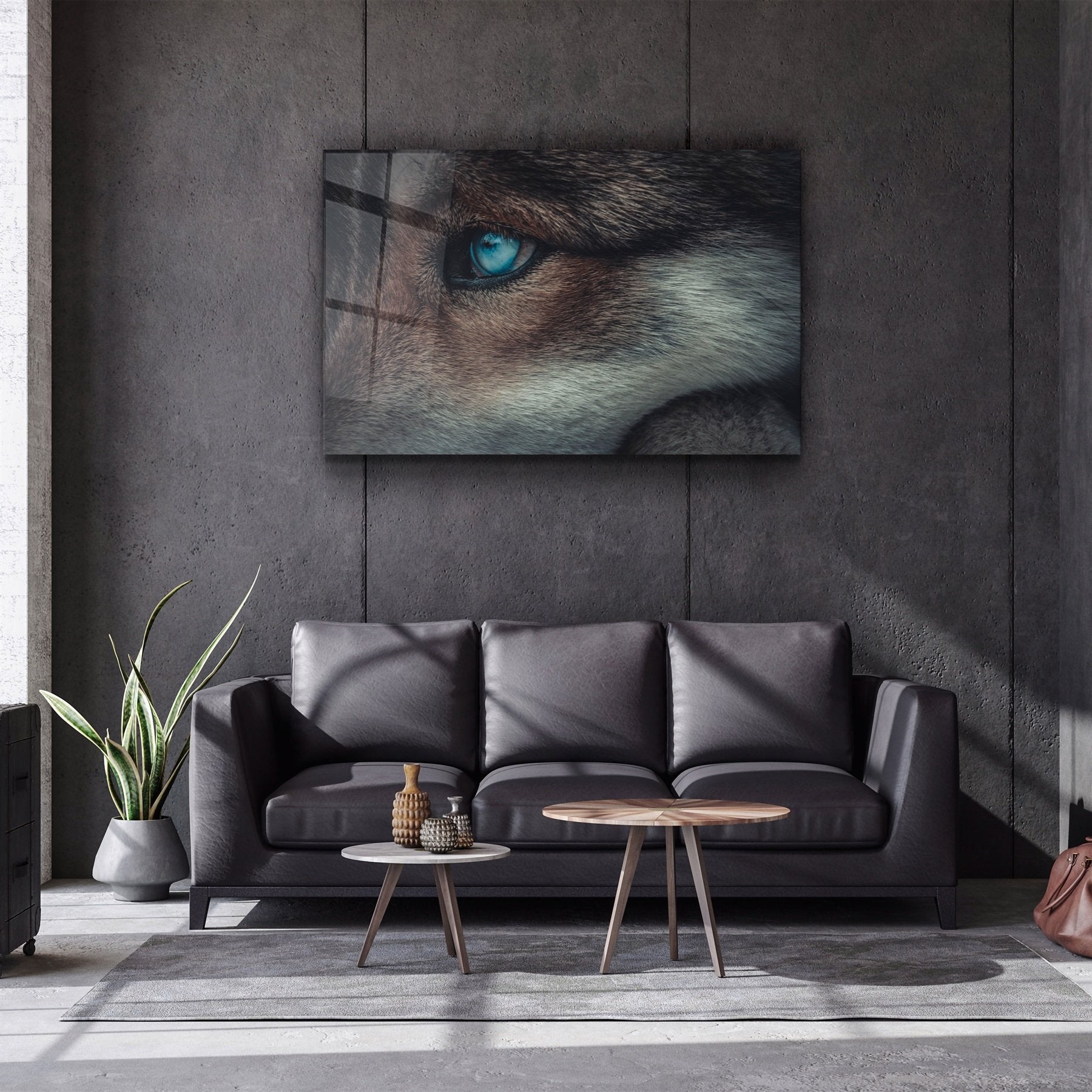 ・"Foxblue"・Art mural en verre