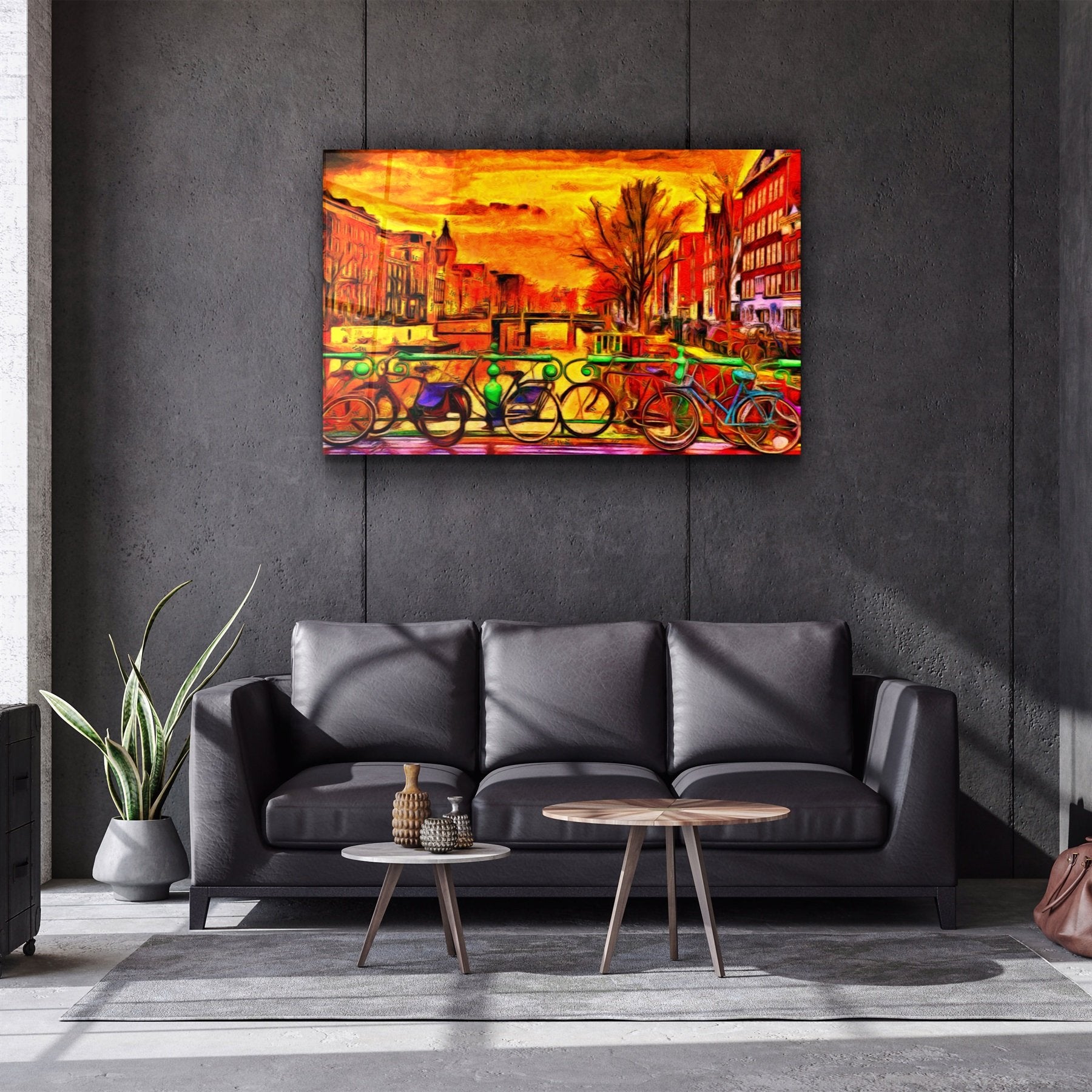 ・"Amsterdam Abstract"・Glass Wall Art