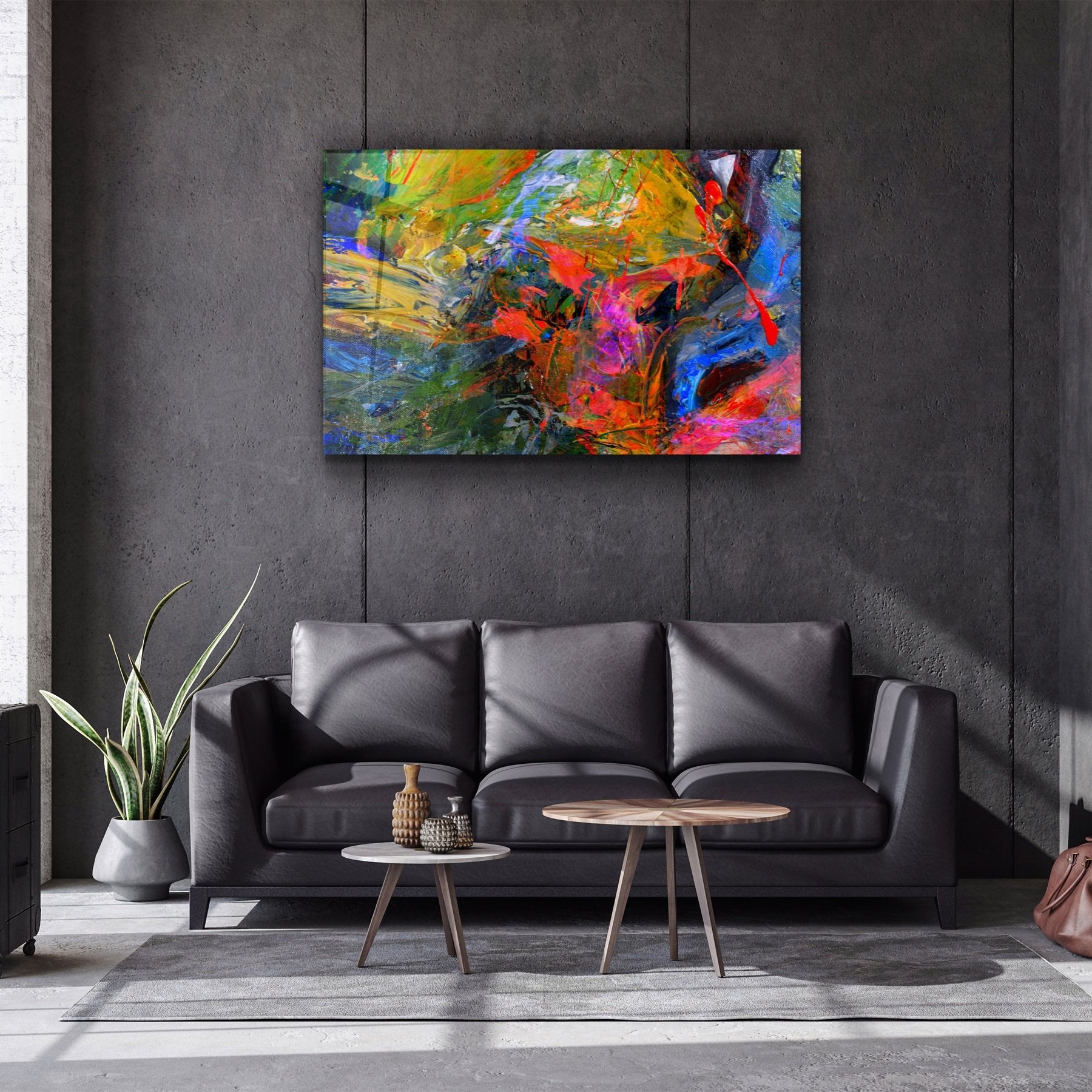 ・"Abstract Colors"・Glass Wall Art
