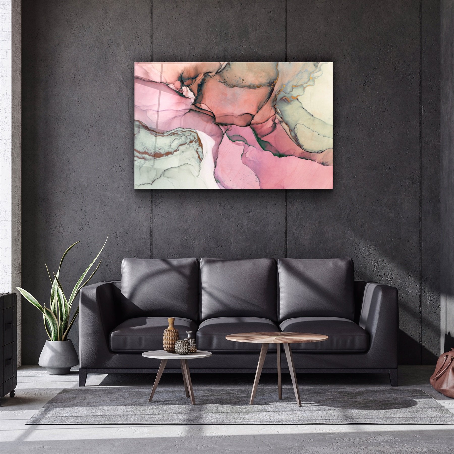 ・"Motif abstrait V3"・Art mural en verre