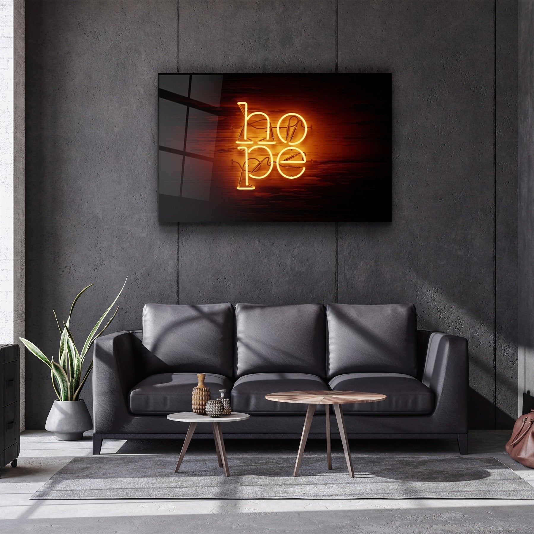 ・"Hope"・Glass Wall Art