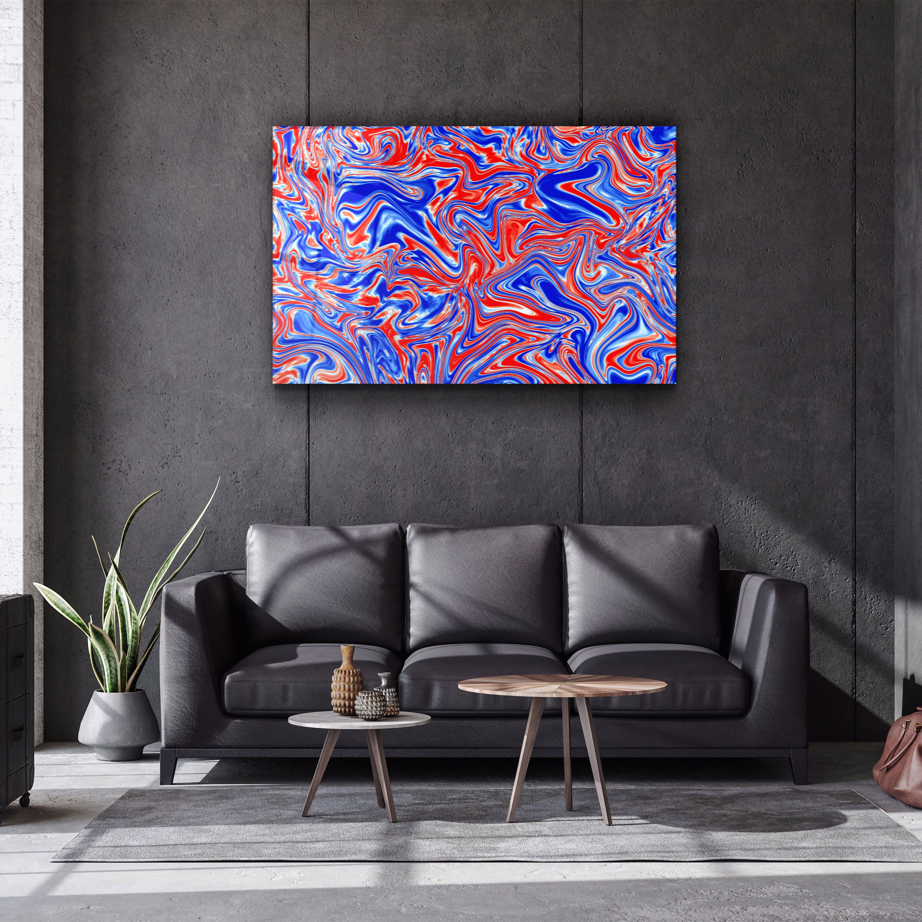 ・"Forme abstraite V1"・Art mural en verre