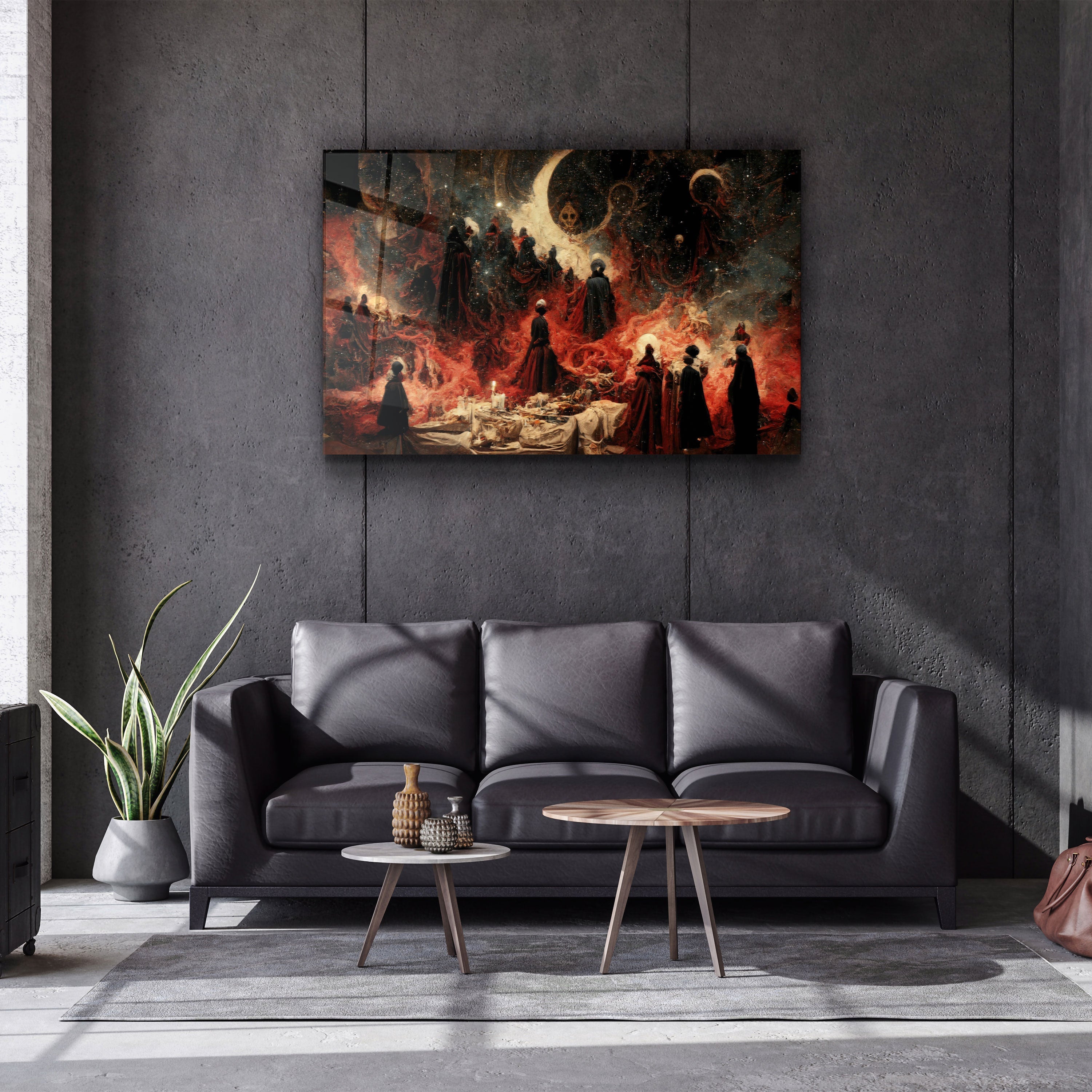 ・"Meeting on the Dark Side"・Secret World Collection Glass Wall Art