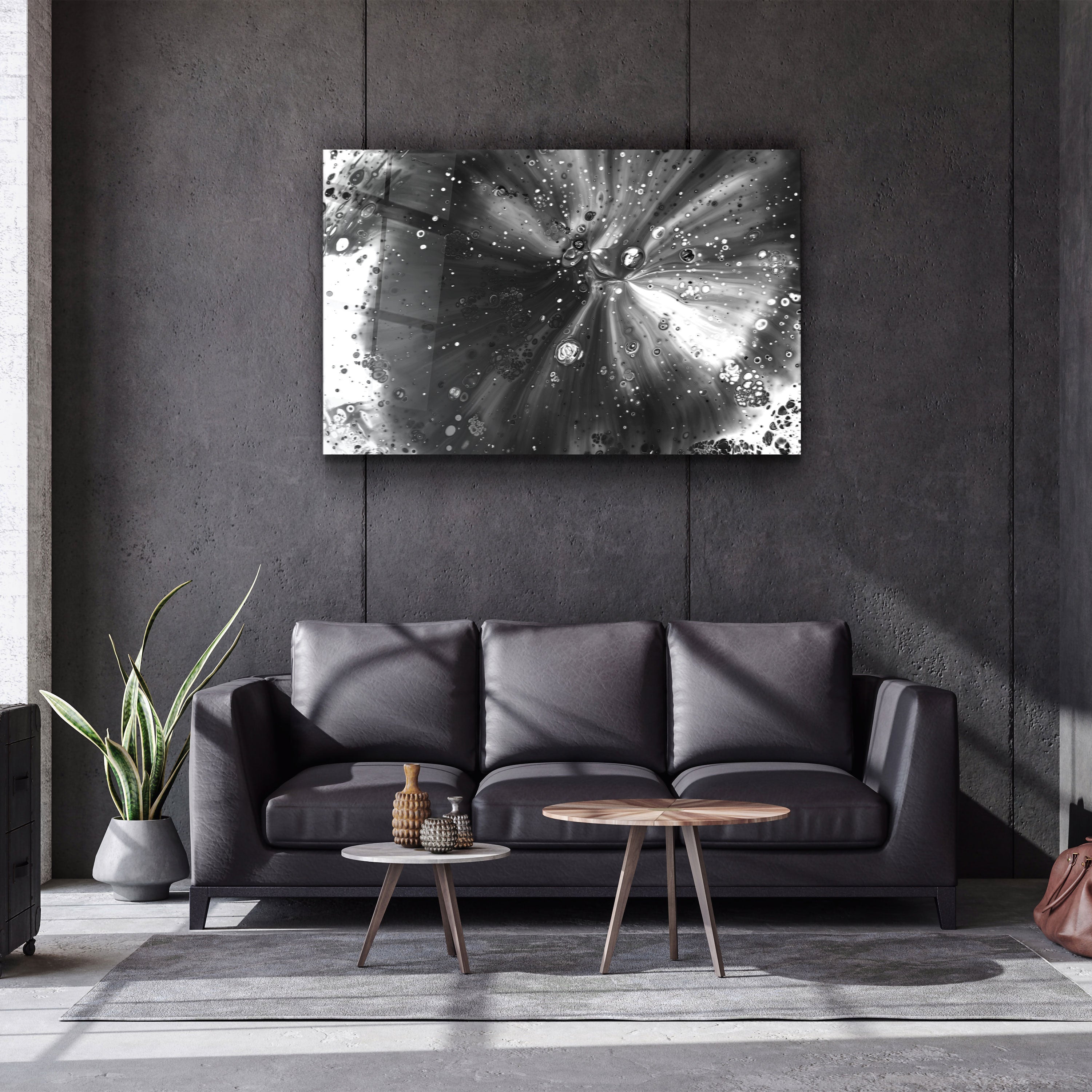 ・"Noir et Blanc"・Art mural en verre de la collection du designer