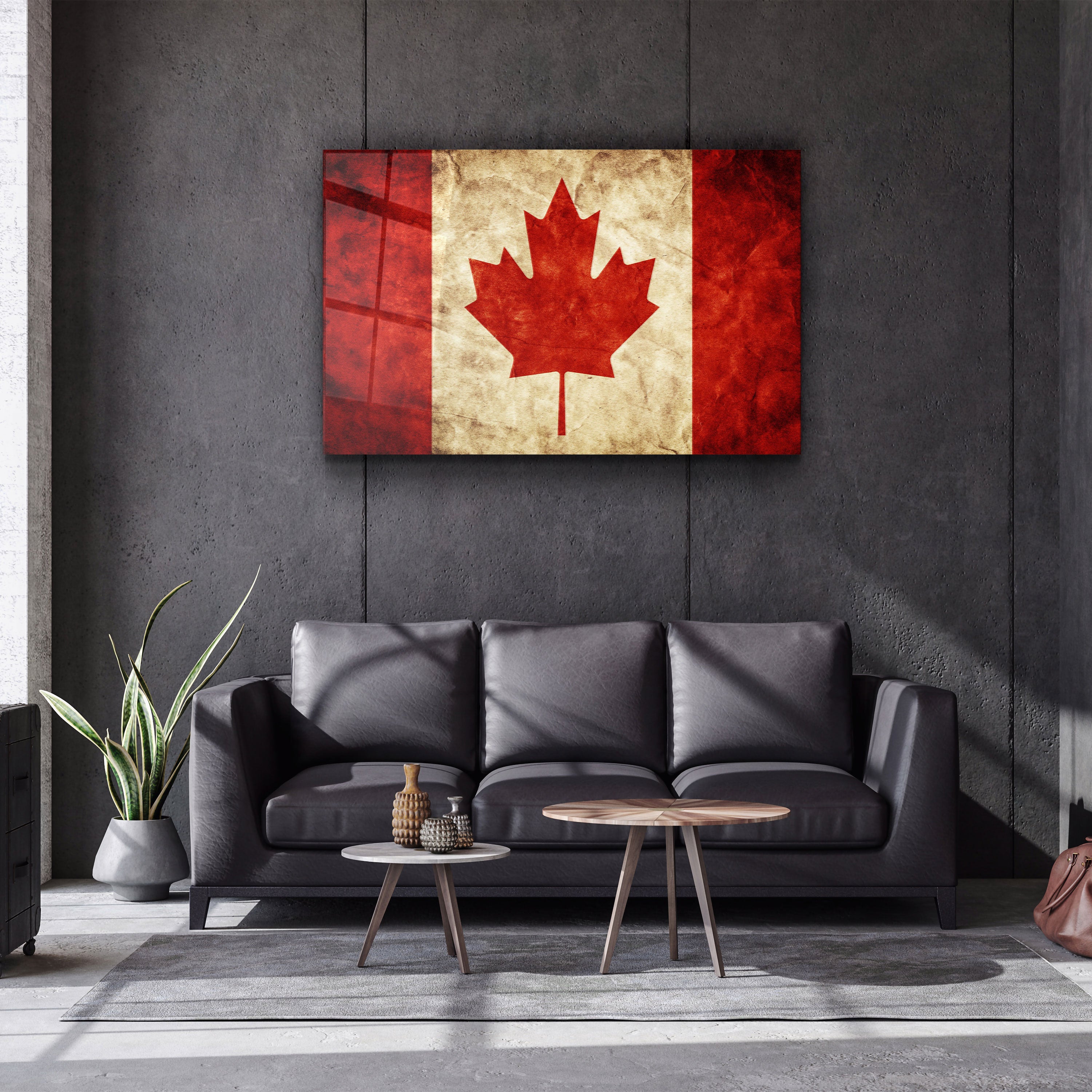 ・„Flagge Kanadas V2“・<tc>Glasbild</tc>